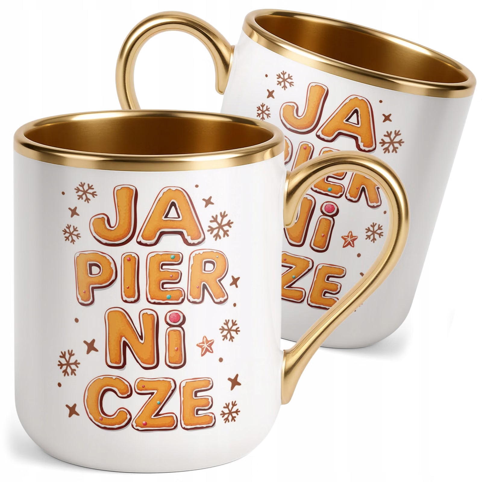 Kubek Premium Złoty Boże Narodzenie Mikołajki Święta Japiernicze Prezent