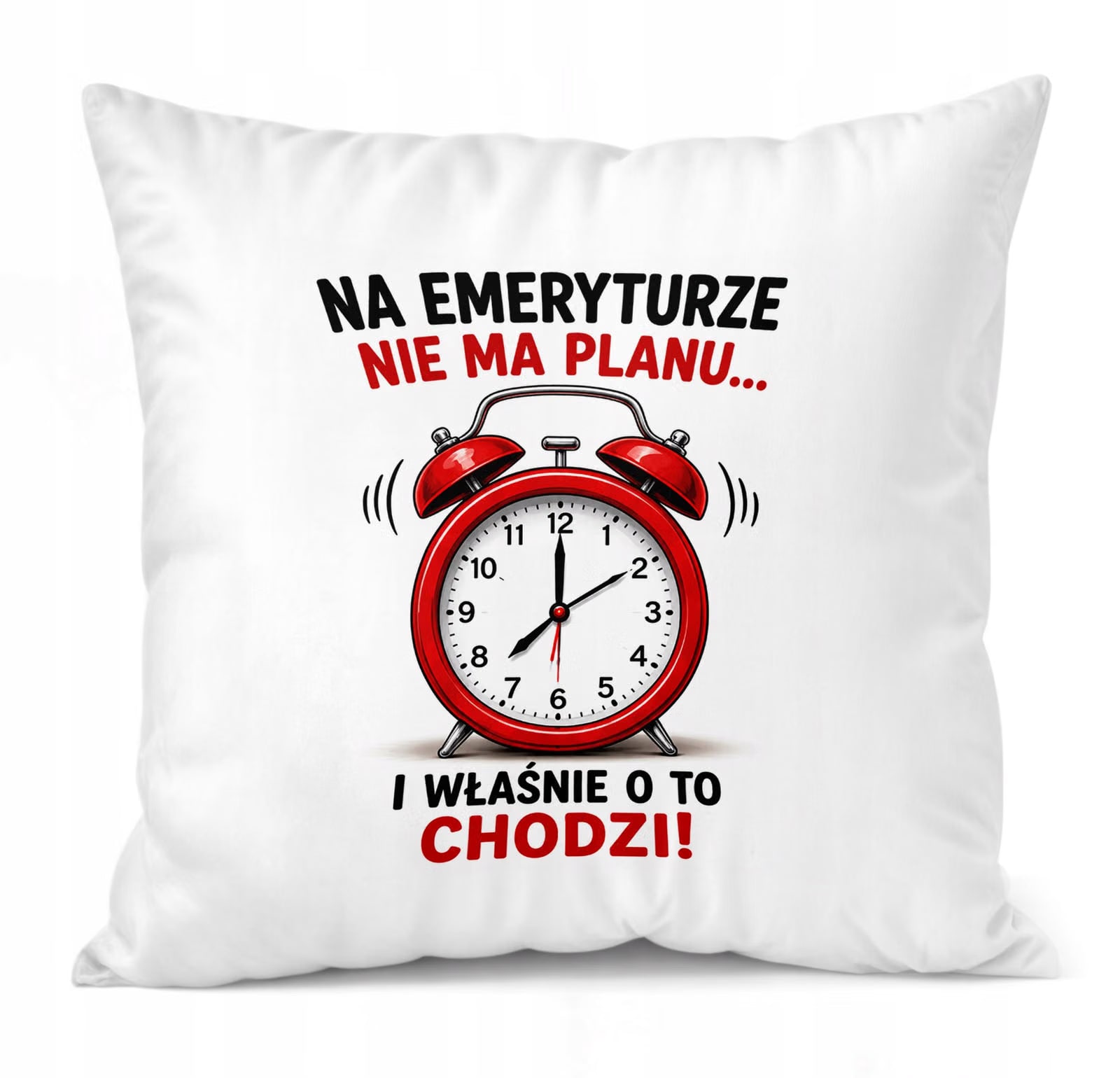 Poduszka Jasiek 38x38cm z Nadrukiem Emerytura Dla Emeryta Emerytki Prezent