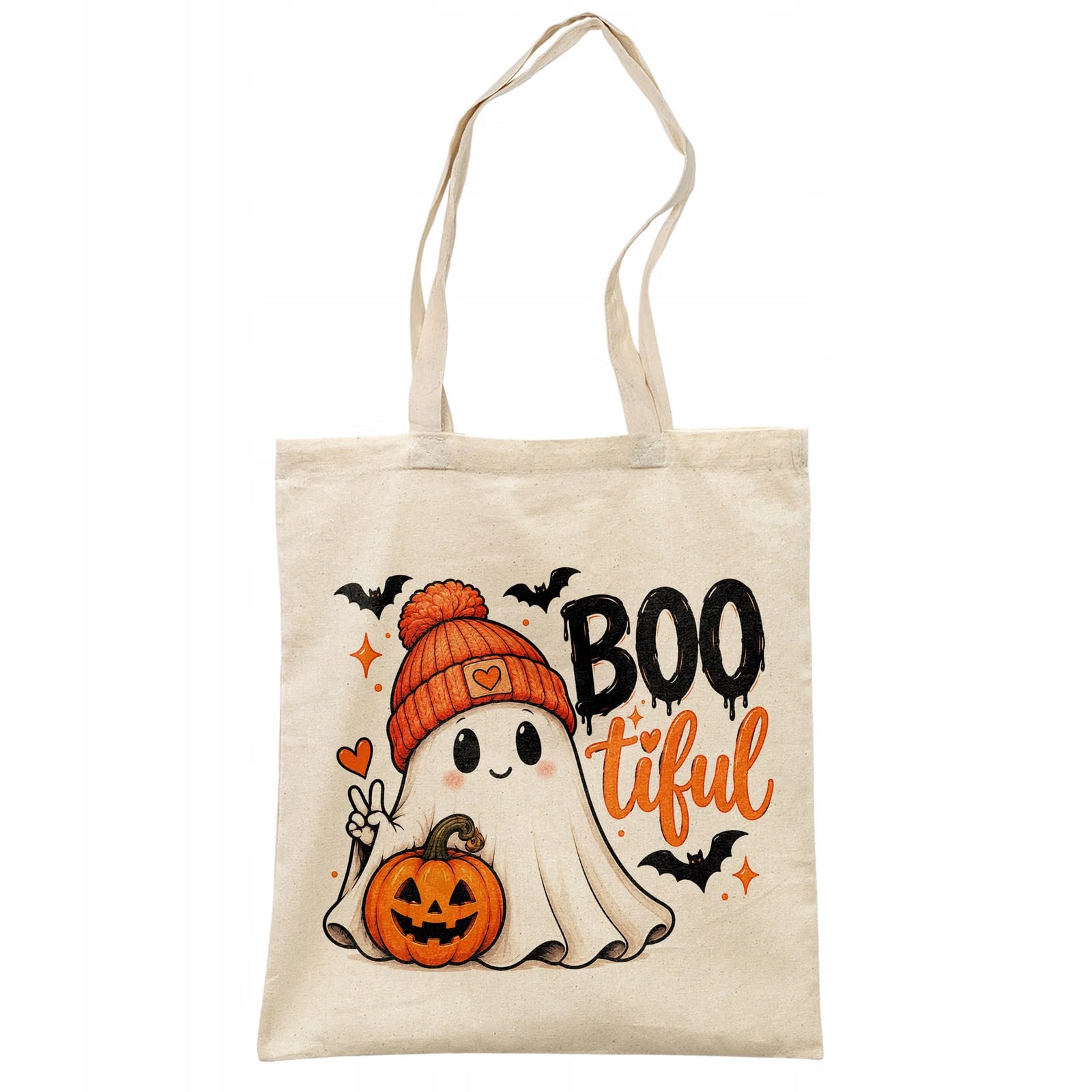 Torba shopper bawełniana halloween na zakupy z nadrukiem prezent