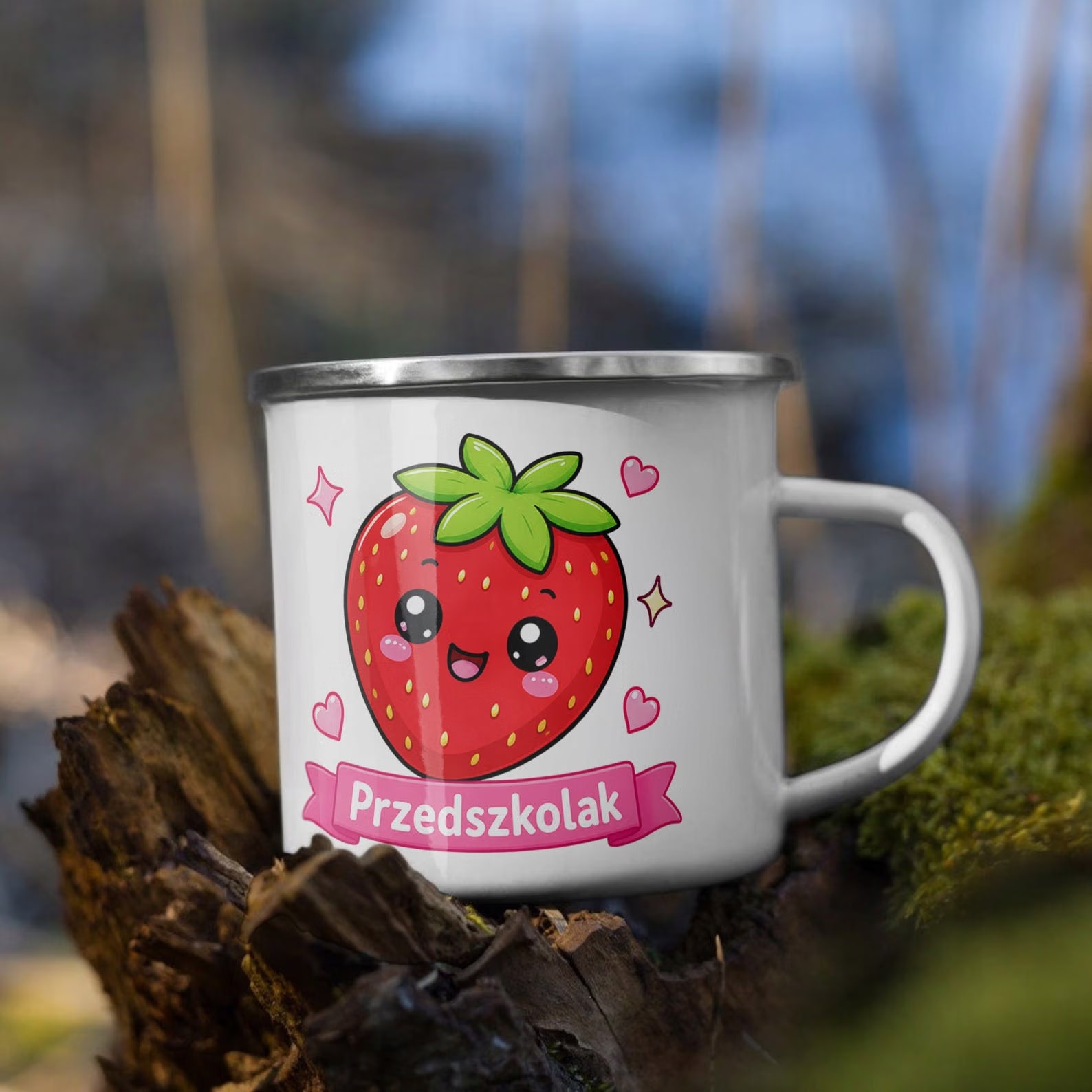 Zestaw Kubek Emaliowany Poduszka Z Nadrukiem Przedszkolak Szkoła Prezent