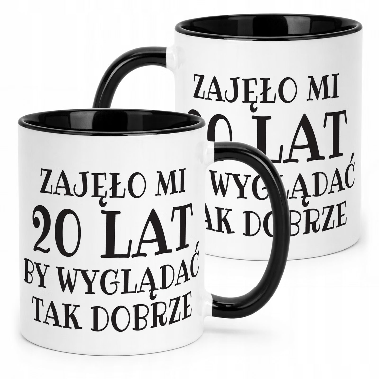 Kubek Czarny Zajęło Mi 20 Lat Na Urodziny Prezent Upominek