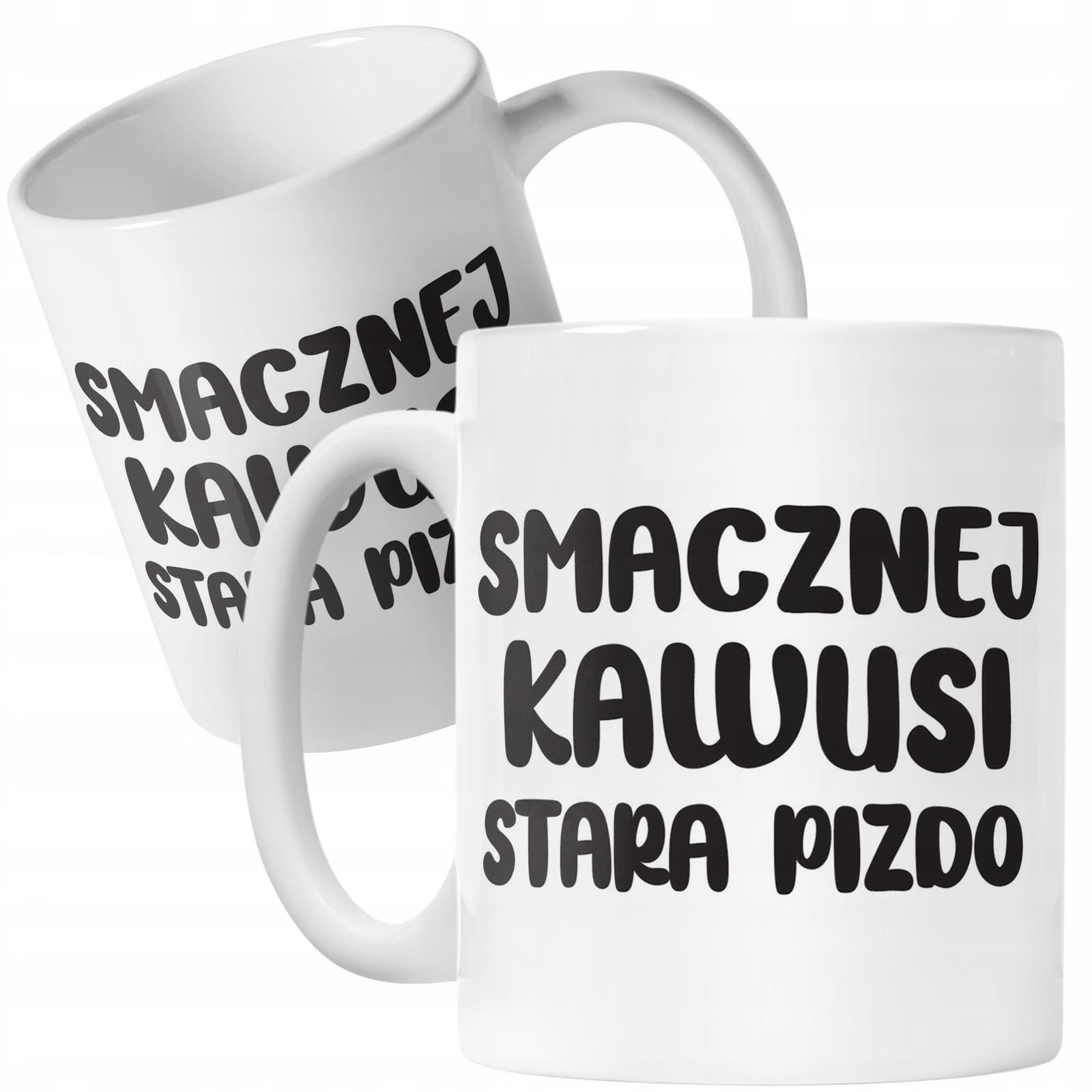 Kubek ceramiczny Smacznej Kawusi Stara Piz*o Śmieszny Zabawny Prezent