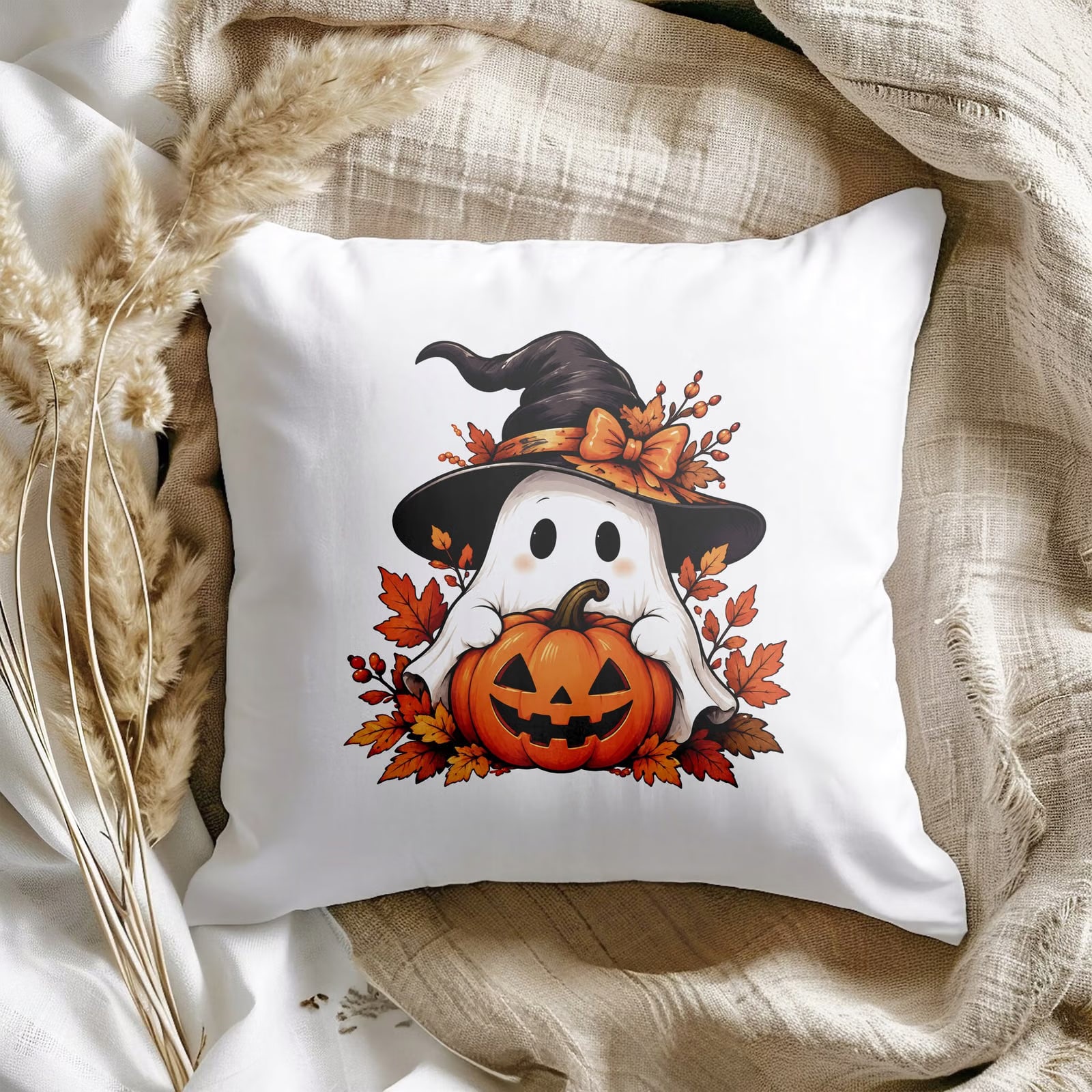Poduszka Jasiek 38x38cm z Nadrukiem Halloween Jesień Prezent Upominek