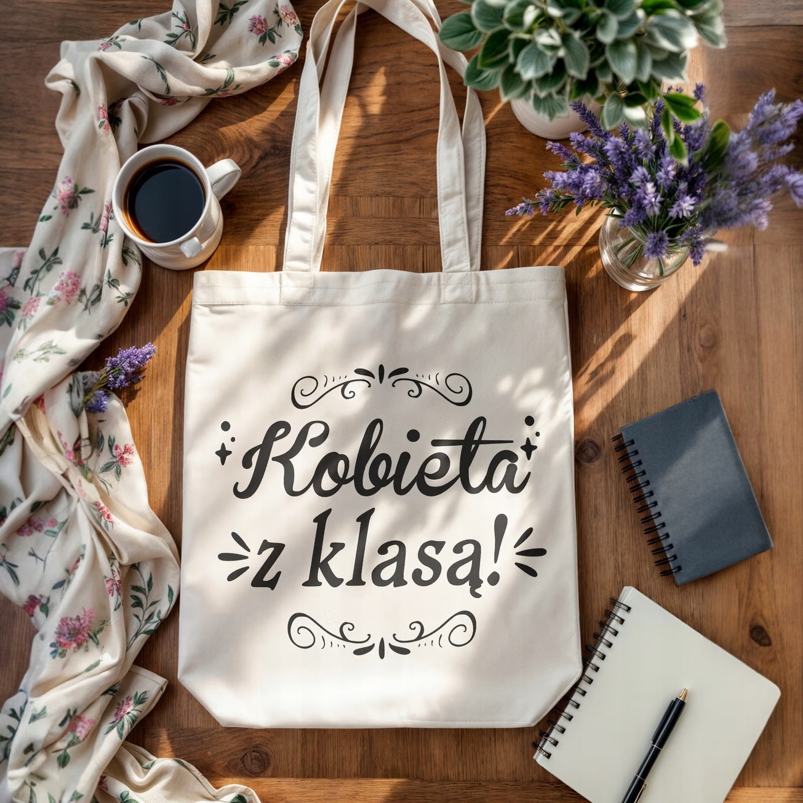 Torba bawełniana premium prezent na Dzień Kobiet Kobieta z Klasą