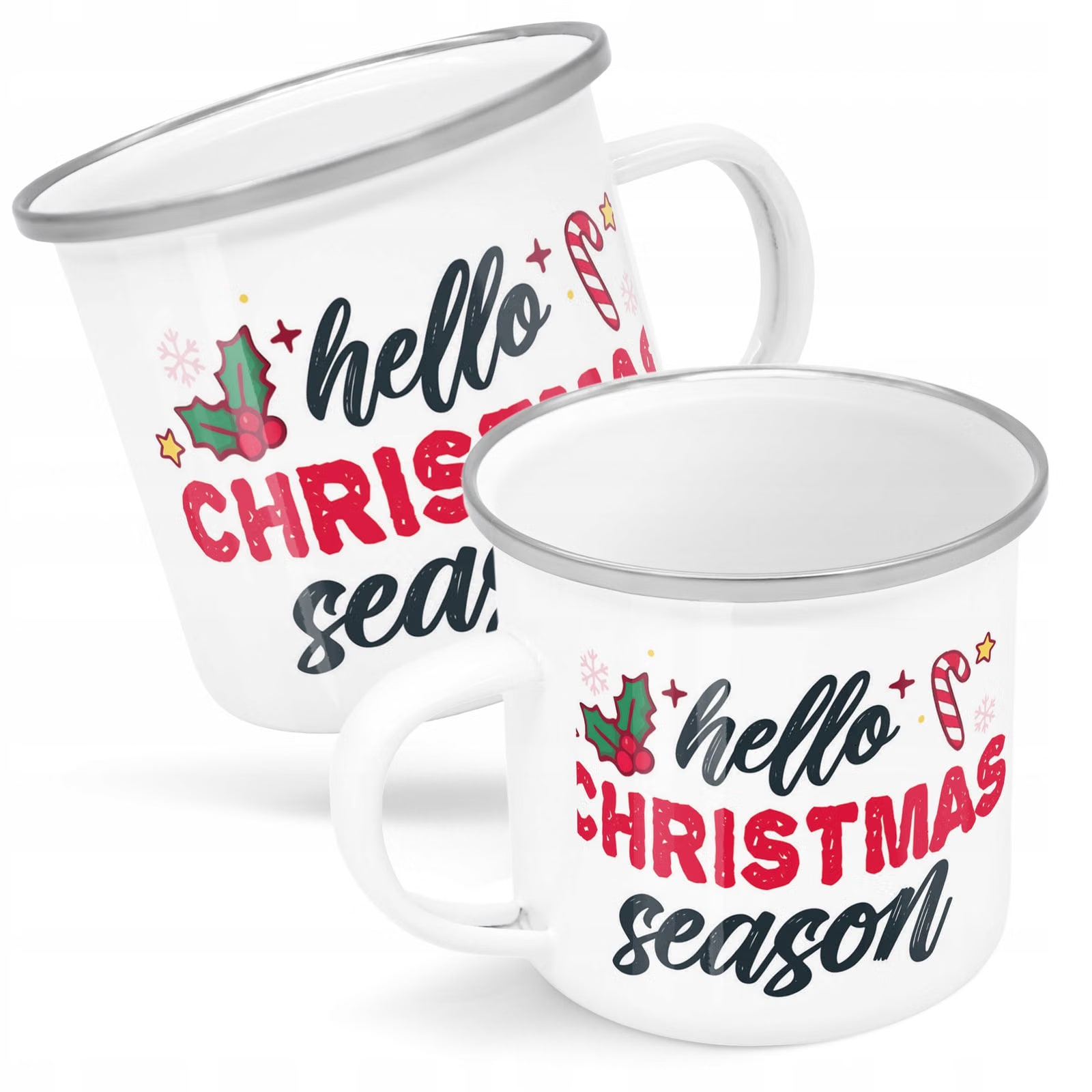 Kubek Emaliowany Boże Narodzenie Hello Christmas Season Prezent