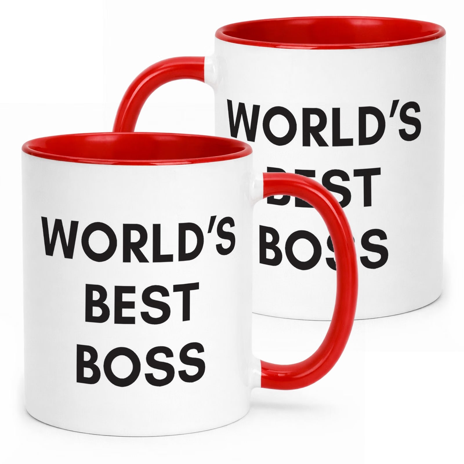 Kubek Czerwony World’s Best Boss Dla Szefa Prezent Upominek