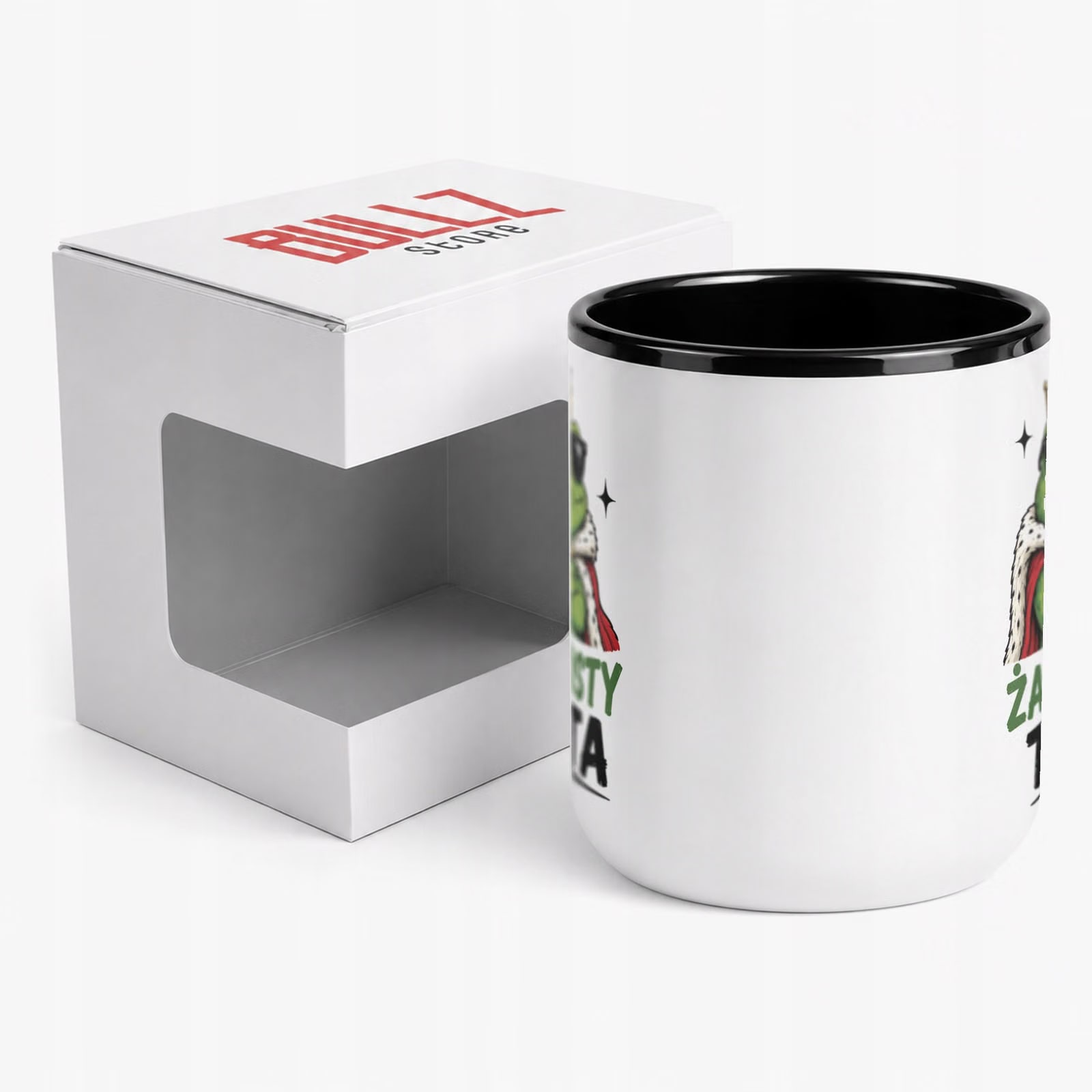 Kubek z nadrukiem Premium Czarny Dla Taty Dzień Ojca Upominek Prezent