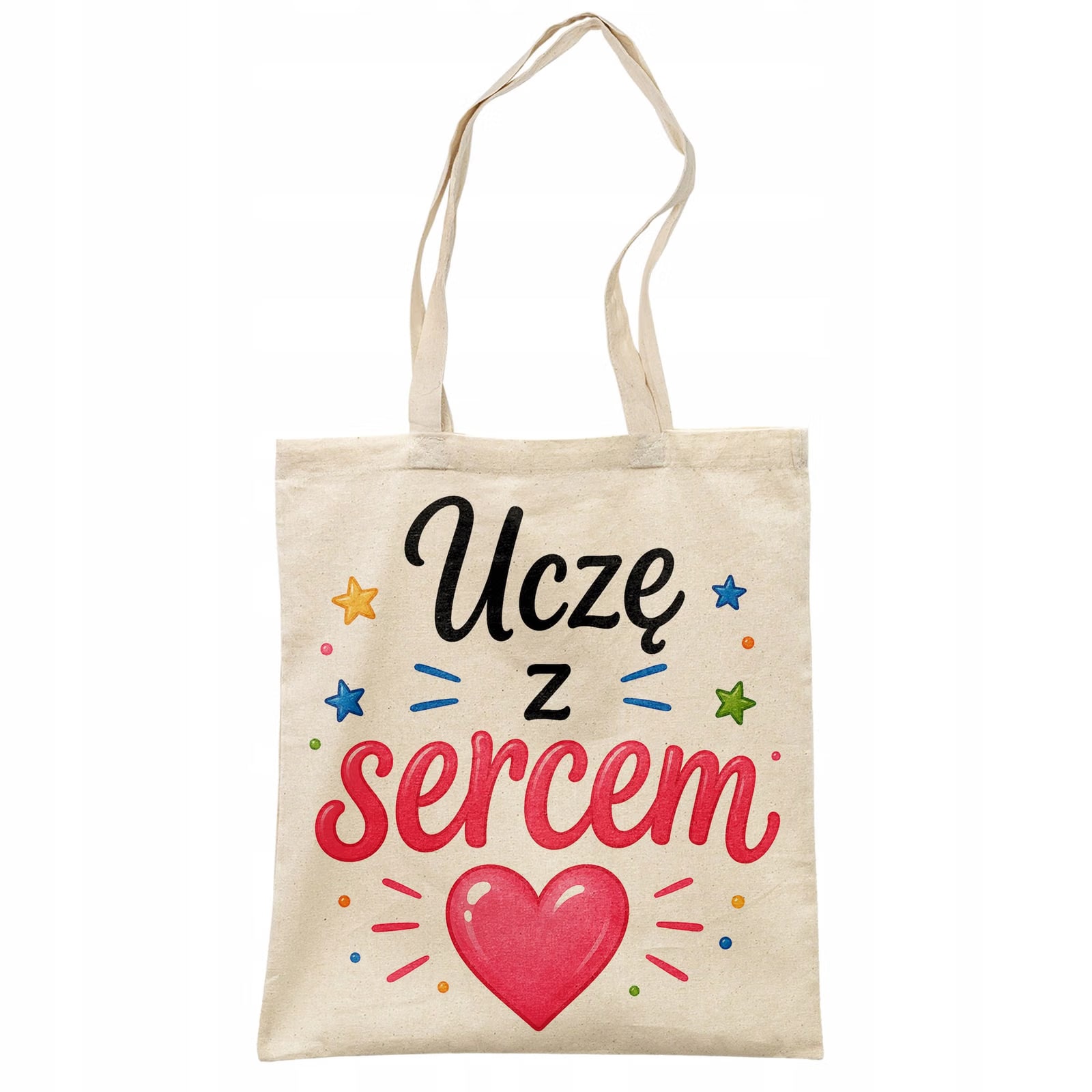 Torba shopper bawełniana Dzień Nauczyciela na zakupy z nadrukiem prezent