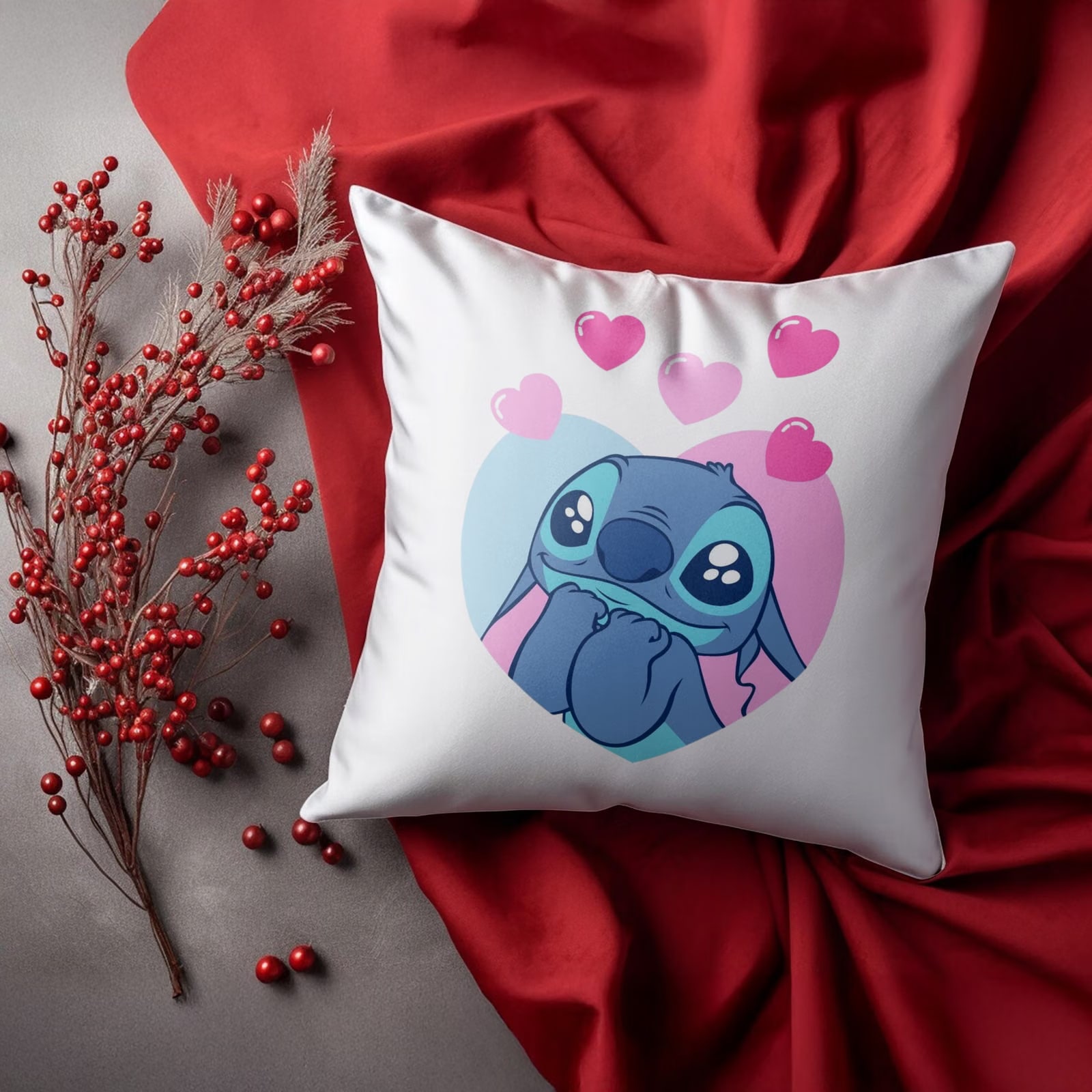 Poduszka 38x38cm Stitch Lilo i Stich Bajka Dla Dzieci Prezent