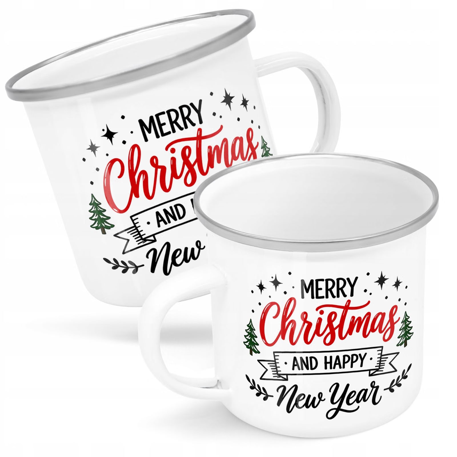 Kubek Emaliowany Boże Narodzenie Mikołajki Merry Christmas Prezent