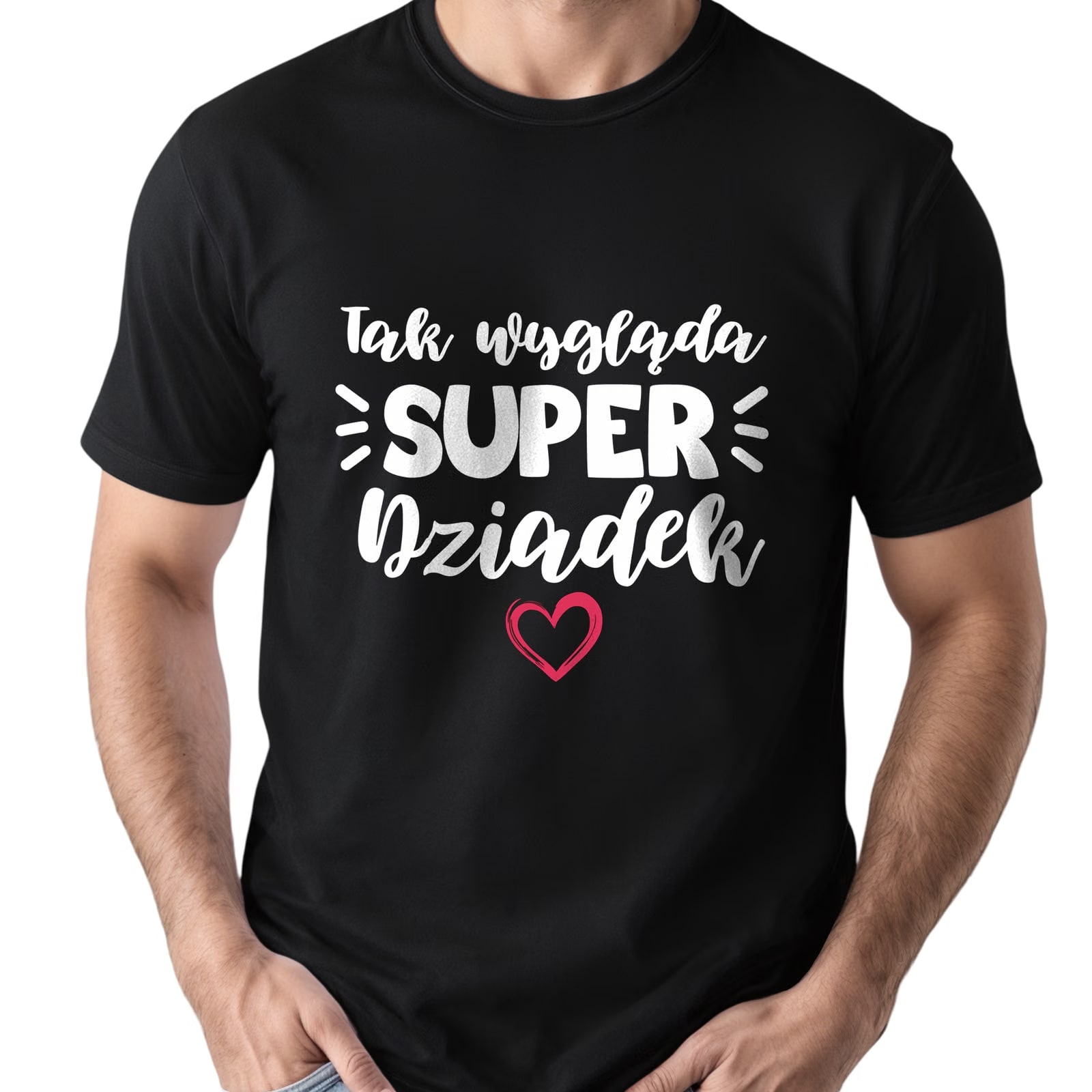 Koszulka czarna męska Dzień Dziadka Prezent Upominek r. 3XL
