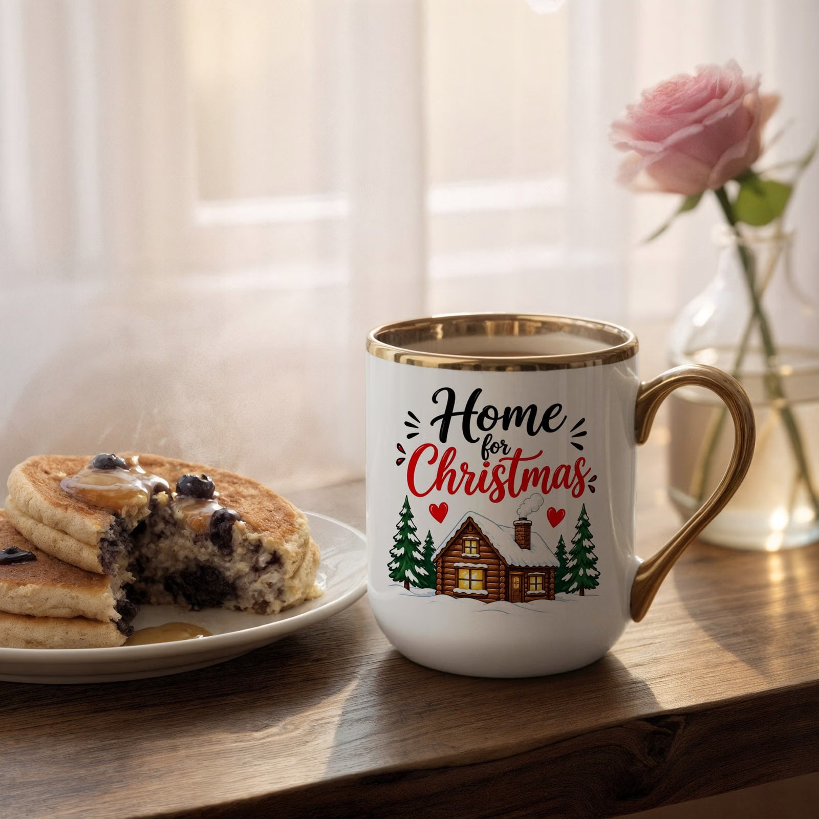 Kubek Premium Złoty Boże Narodzenie Mikołajki Home For Christmas Prezent