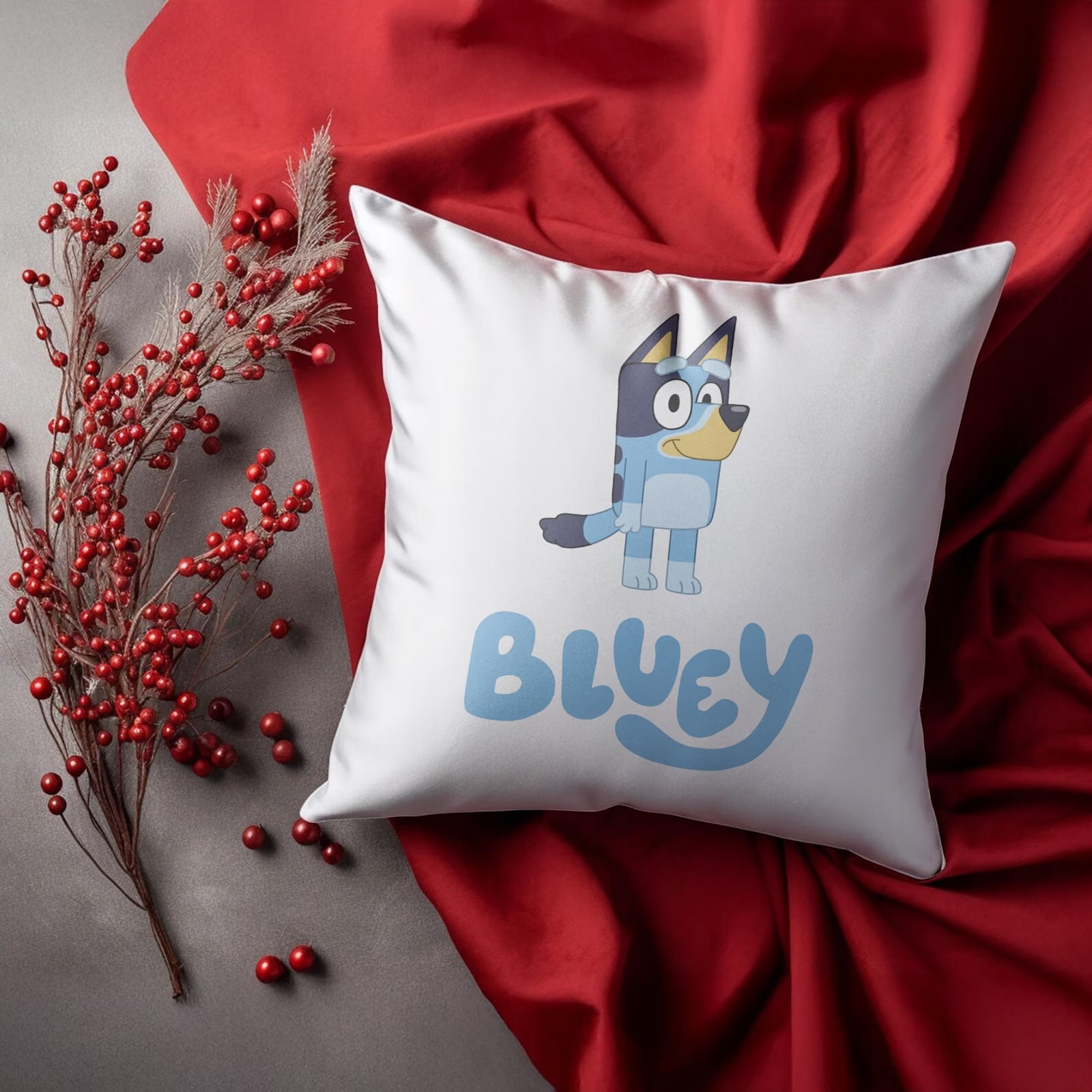 Poduszka 38x38cm Bluey Bingo Dla Fana Bajki Dla Dzieci Prezent
