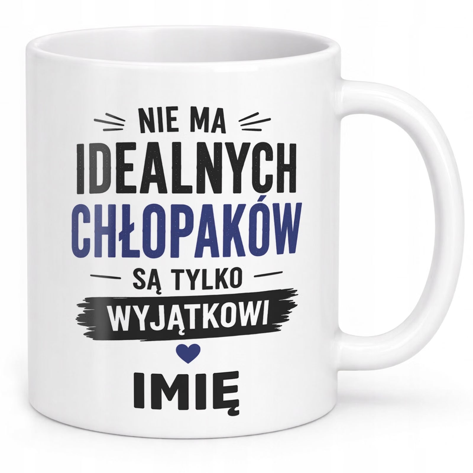 Biały Kubek personalizowany z nadrukiem Dzień Chłopaka Dla Mężczyzny