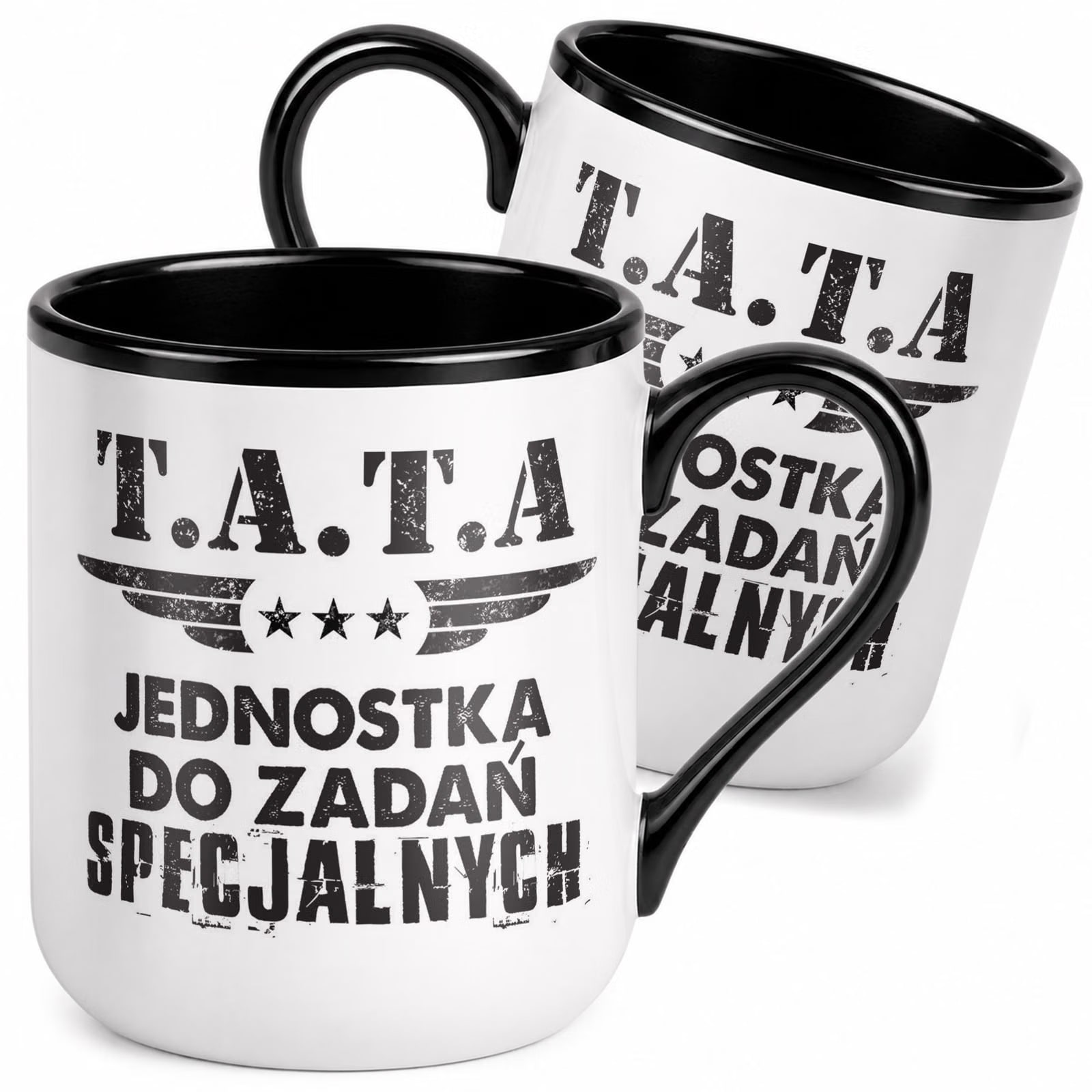 Kubek z nadrukiem Premium Czarny Dla Taty Dzień Ojca Upominek Prezent