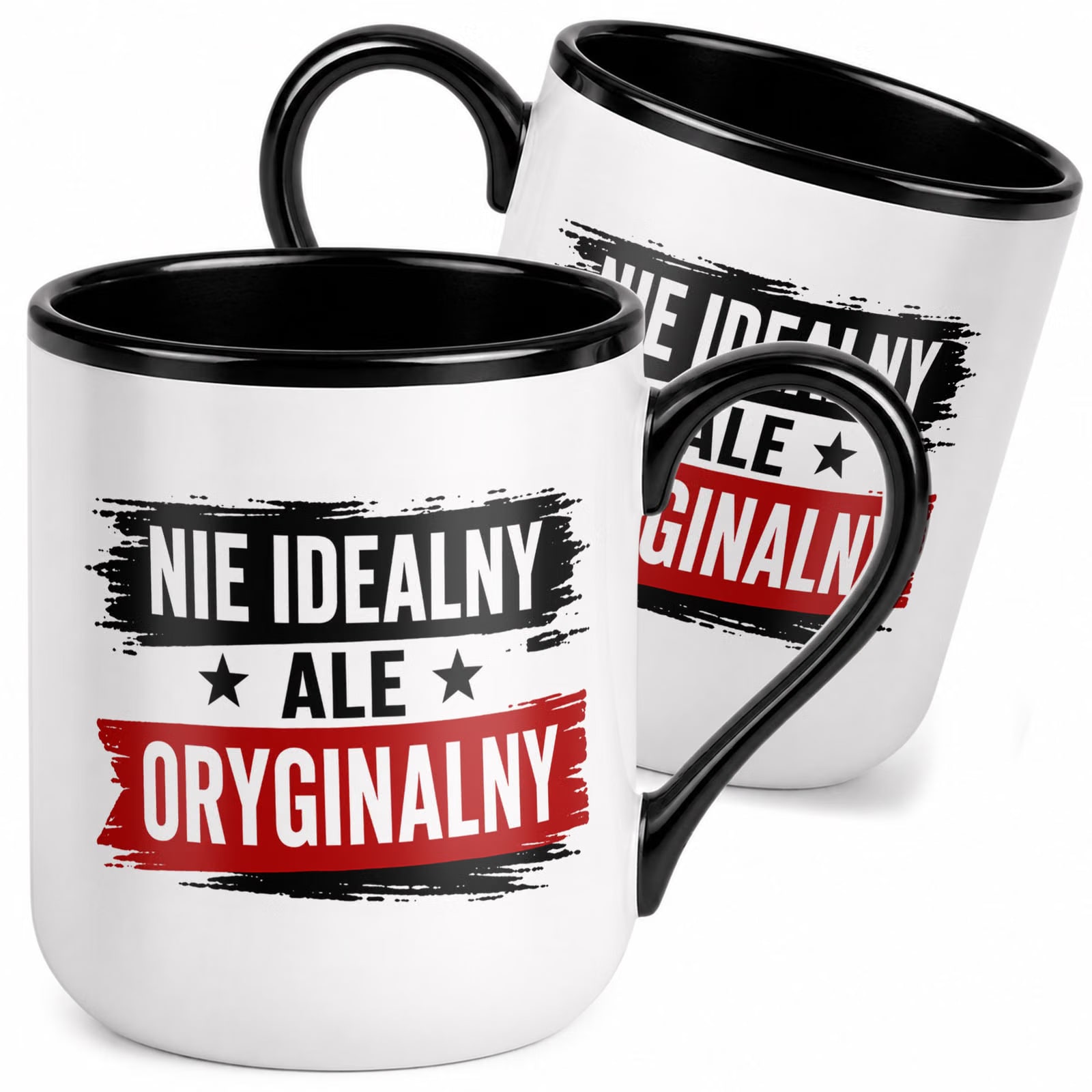 Kubek z nadrukiem Premium Czarny Dzień Chłopaka Dla Mężczyzny Prezent