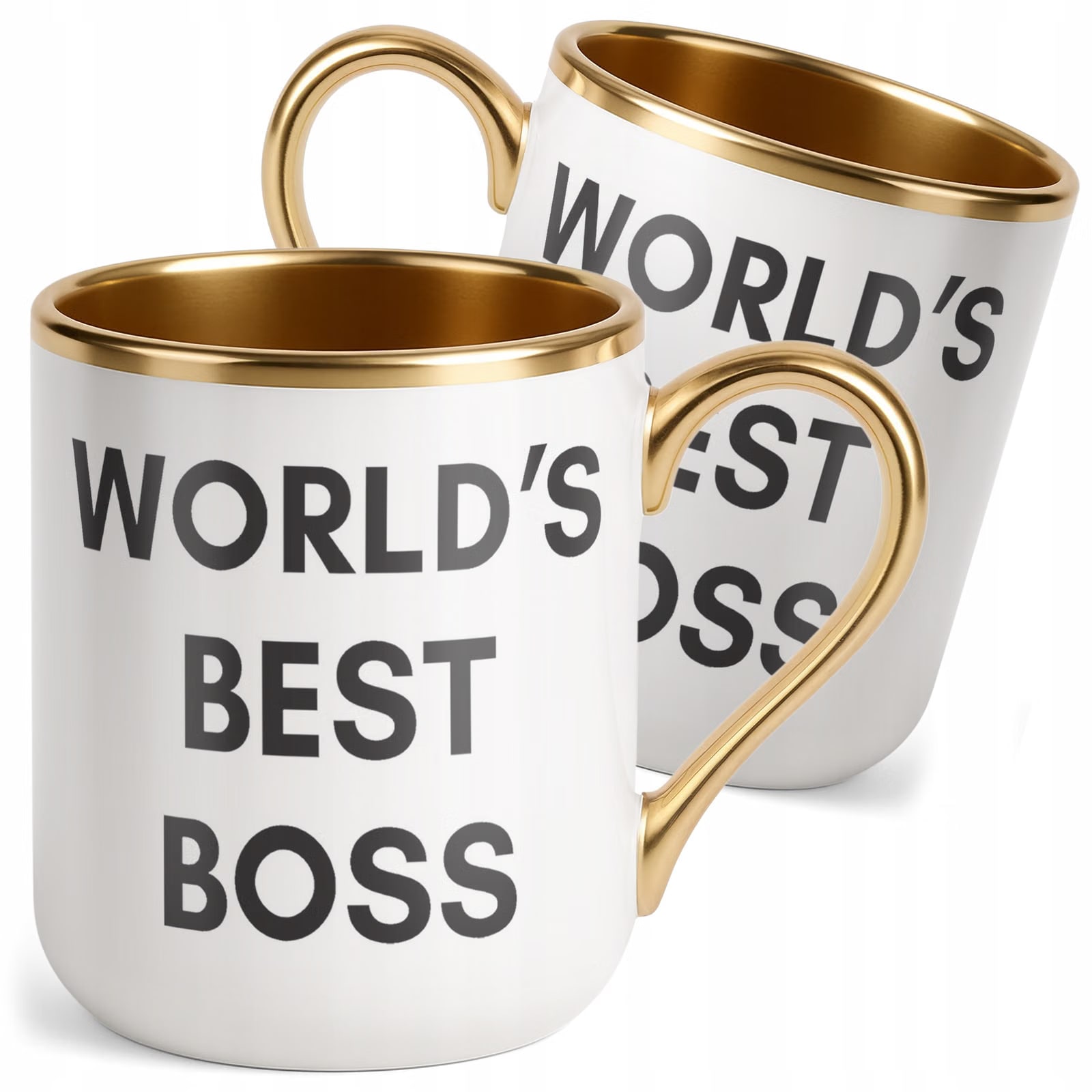 Kubek Premium Złoty World’s Best Boss Dla Szefa Szefowej Prezent