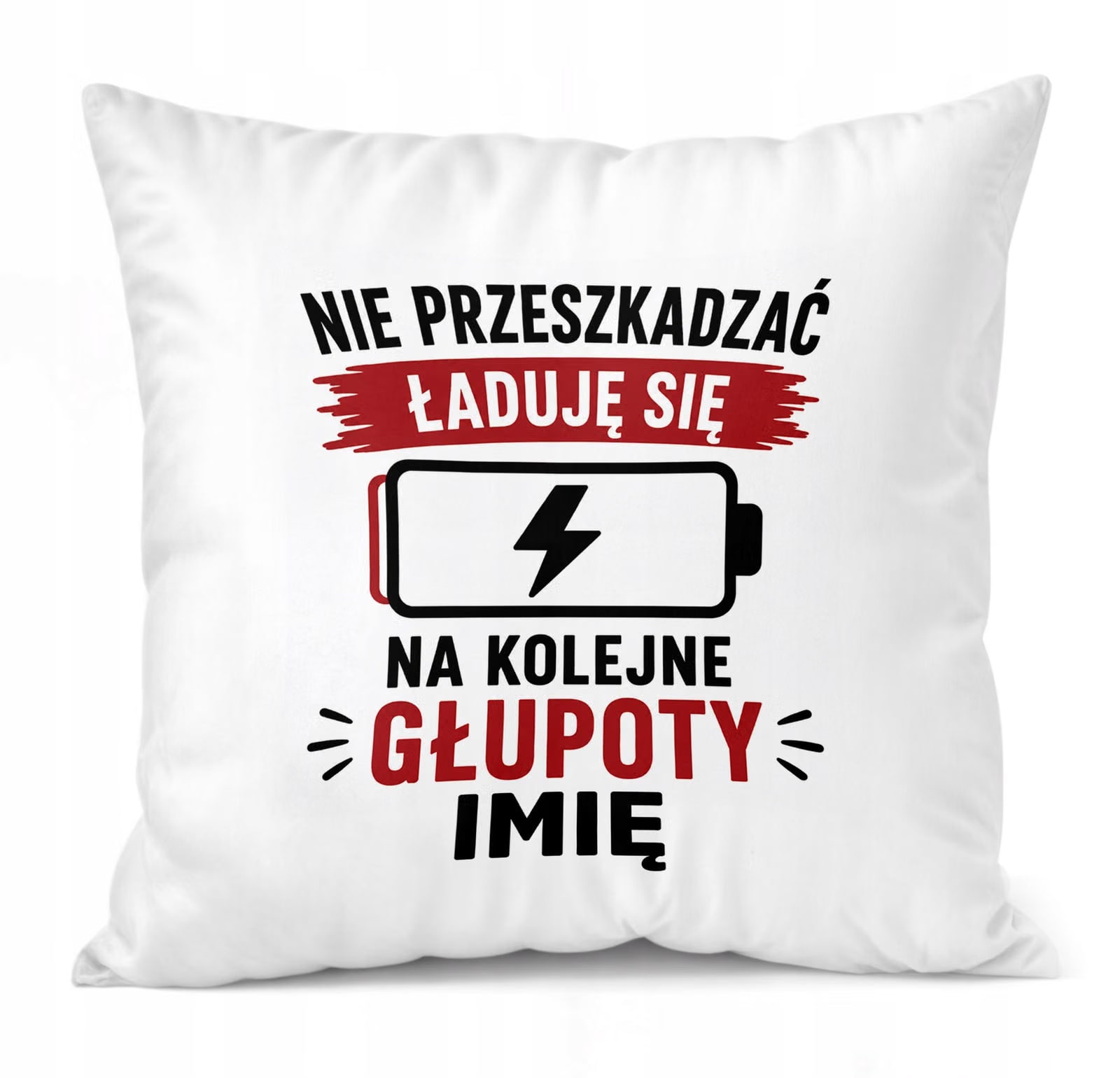 Poduszka Jasiek Personalizowana z nadrukiem Dzień Chłopaka 38x38cm Prezent