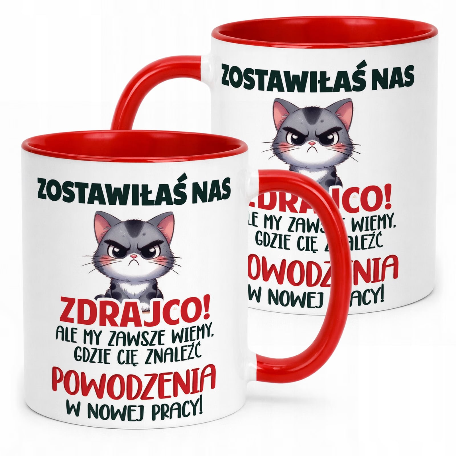 Kubek Czerwony Pożeganie Odejście z Pracy Dla Koleżanki Prezent