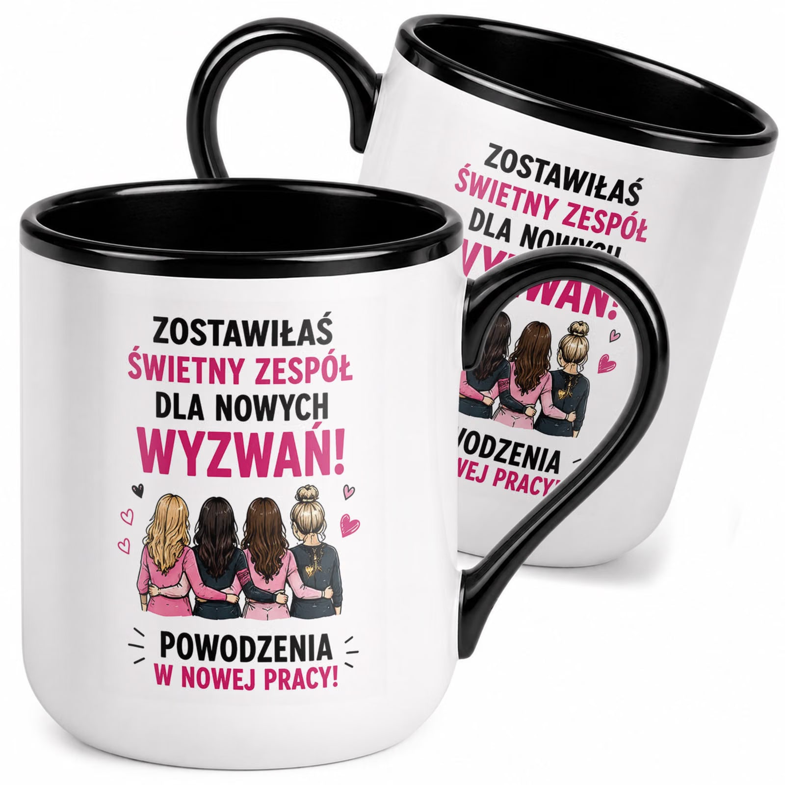 Kubek z nadrukiem Premium Czarny Pożegnanie Odejście z Pracy Prezent