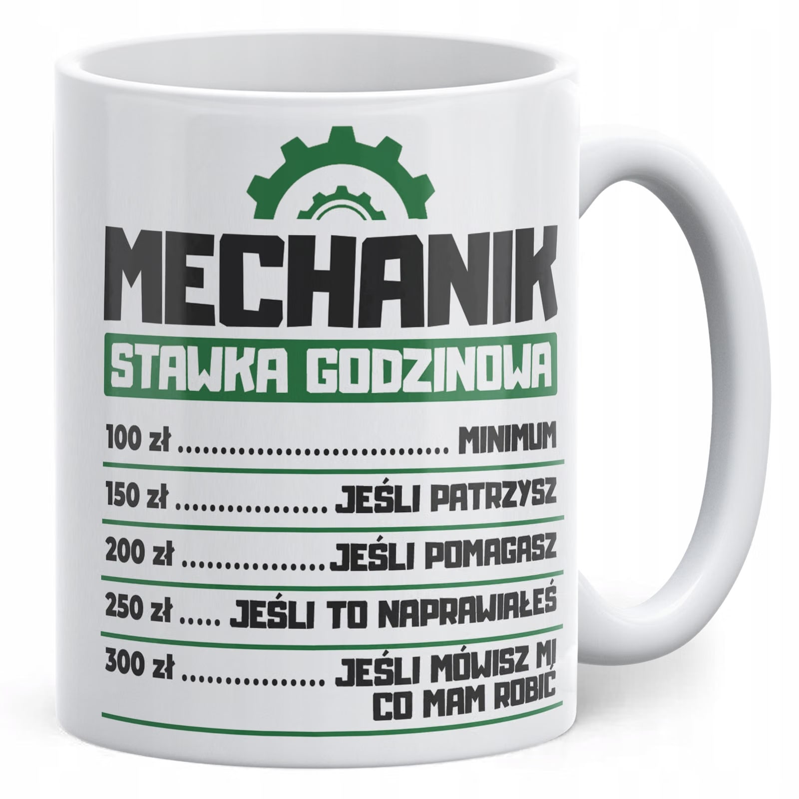 Kubek ceramiczny Mechanik Stawka Godzinowa Zabawny Prezent Upominek