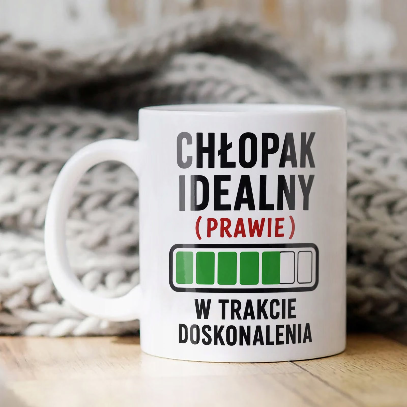 Biały Kubek z nadrukiem Dzień Chłopaka Dla Mężczyzny Upominek Prezent