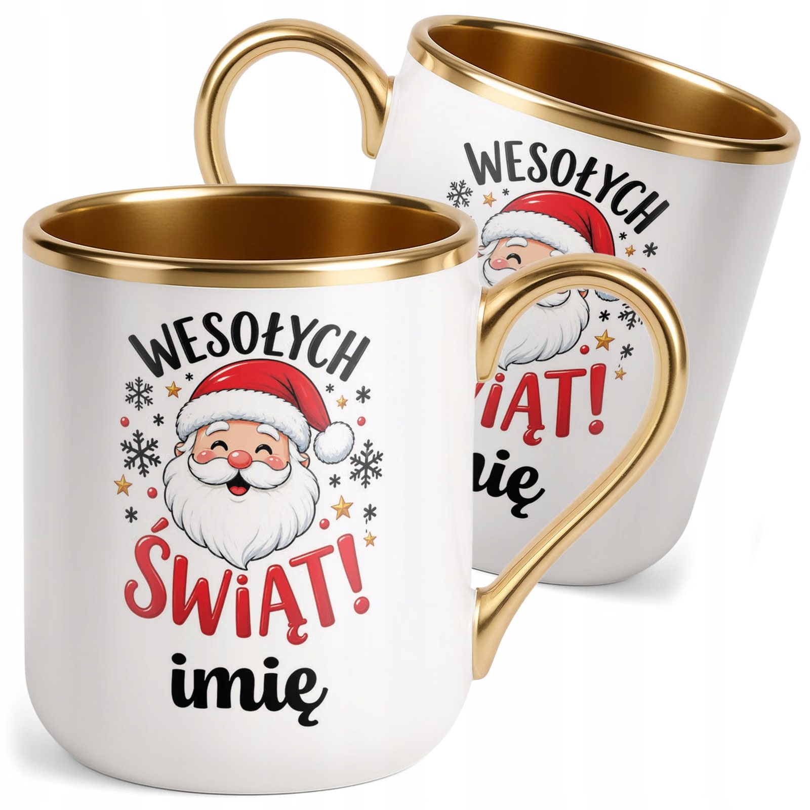 Kubek Personalizowany Premium Złoty Boże Narodzenie Święta Prezent