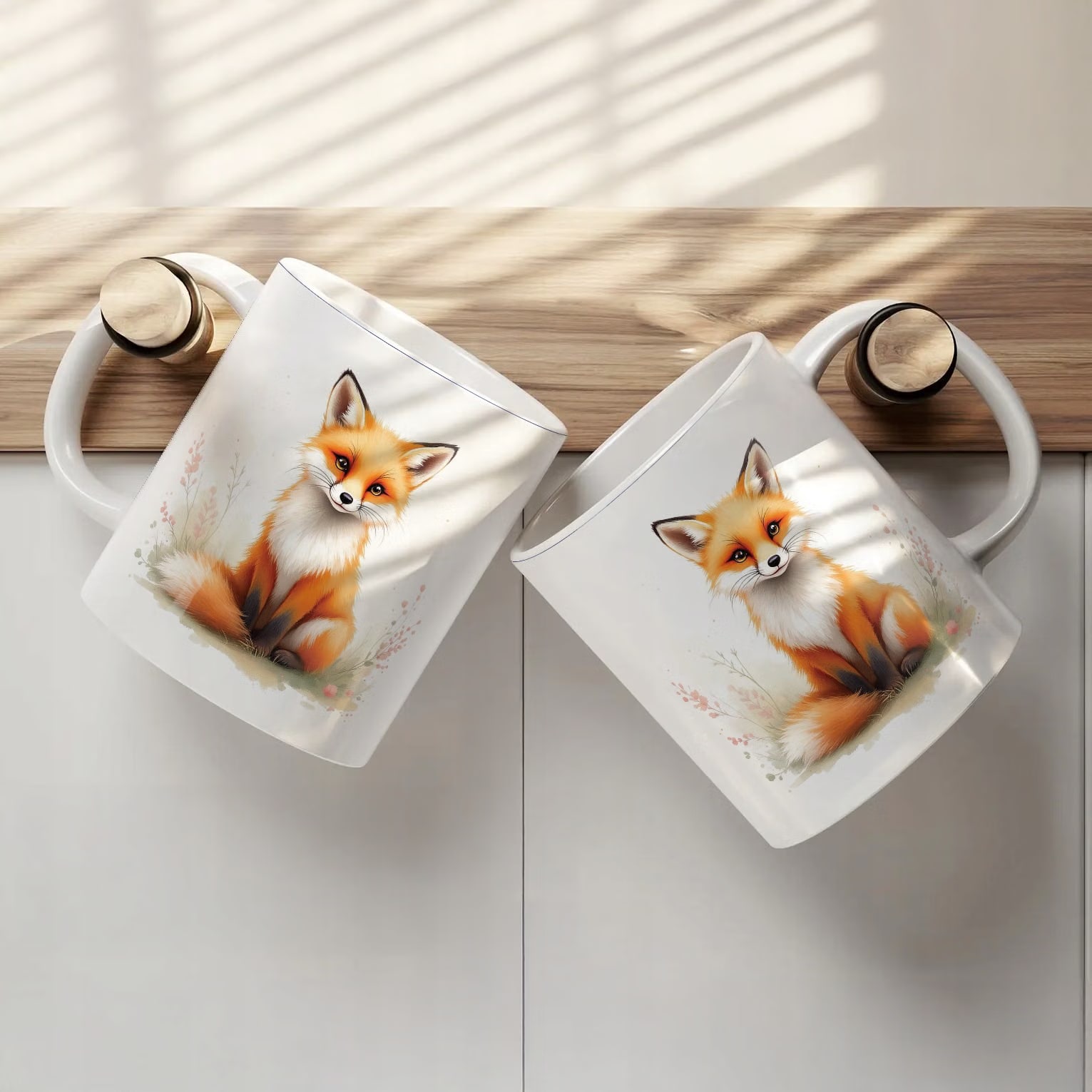 Kubek ceramiczny Lis Zwierzak Słodki Dla Dzieci Prezent