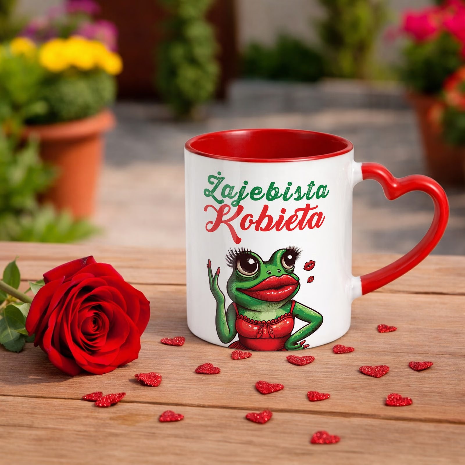 Kubek Czerwony Dzień Kobiet Dla Kobiety Dziewczyny Prezent Upominek
