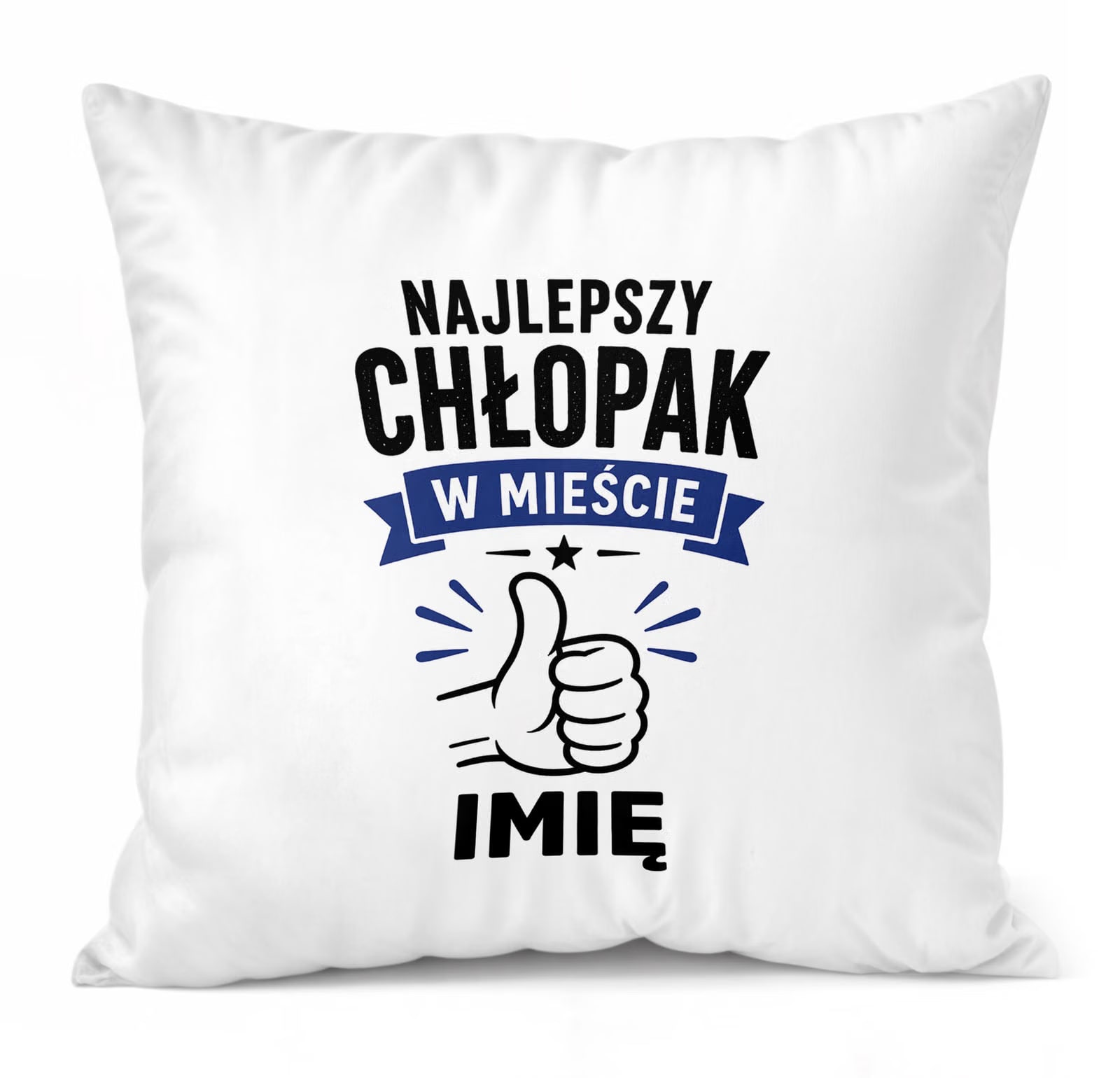 Poduszka Jasiek Personalizowana z nadrukiem Dzień Chłopaka 38x38cm Prezent