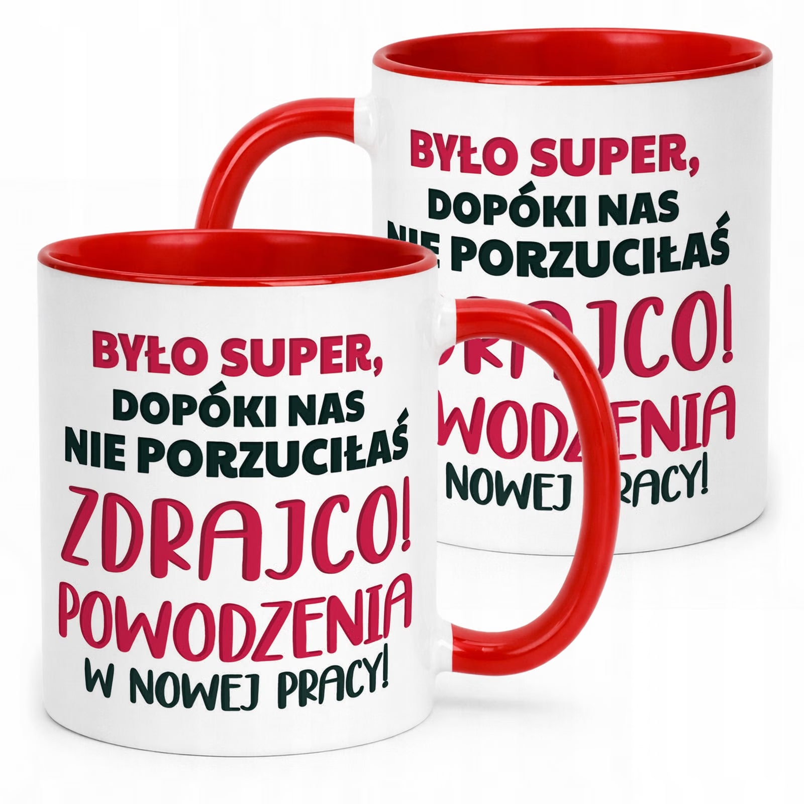 Kubek Czerwony Pożeganie Odejście z Pracy Dla Koleżanki Prezent