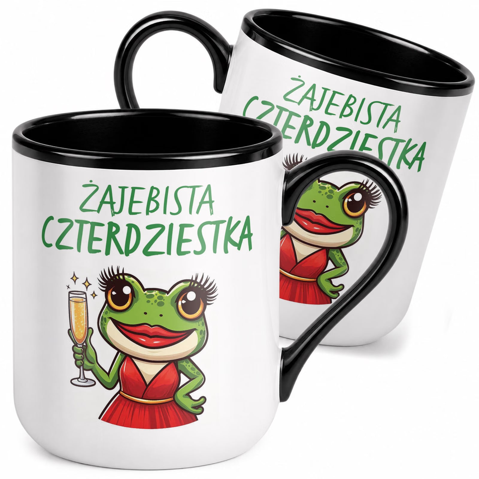 Kubek z nadrukiem Premium Czarny Na 40 Urodziny Upominek Prezent