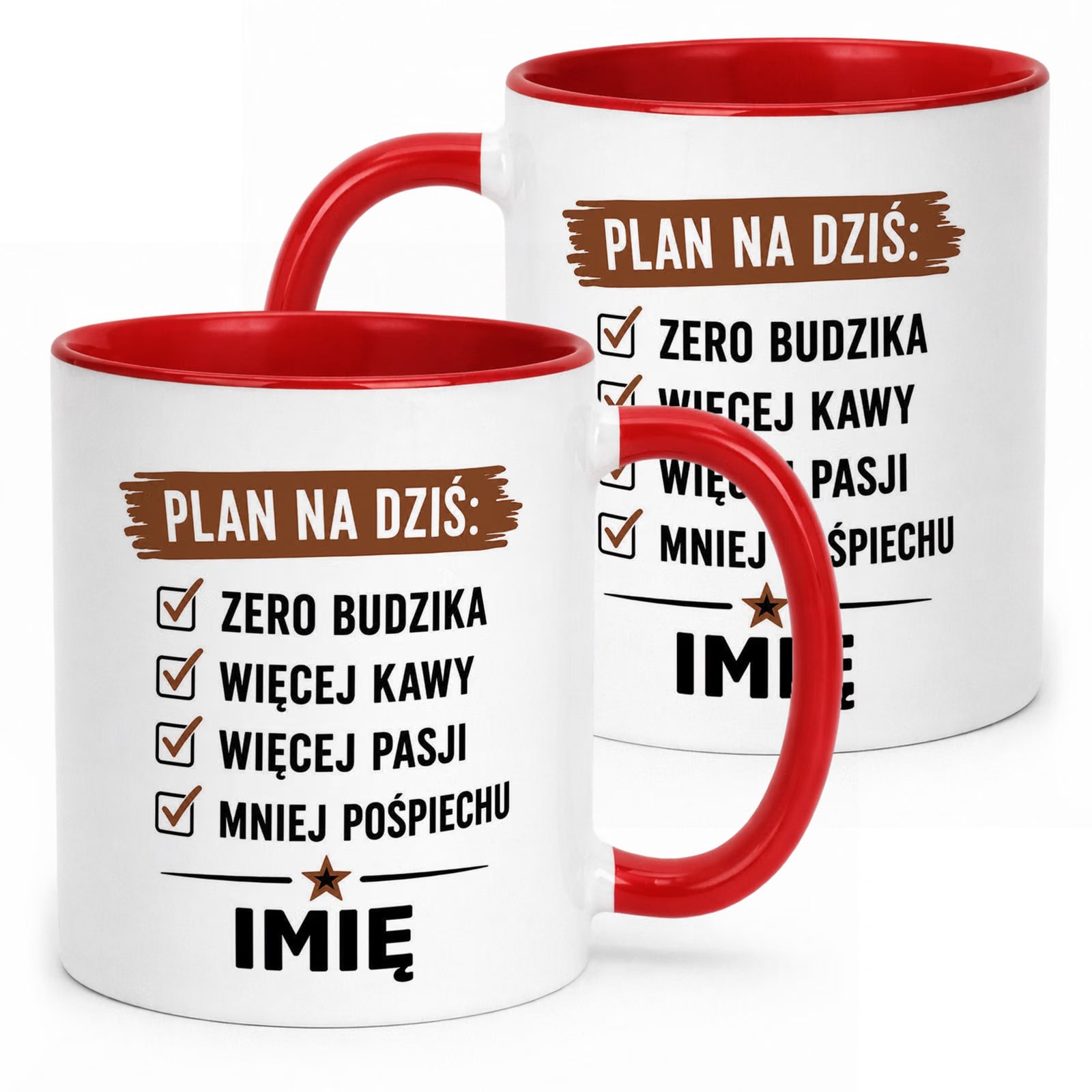 Kubek Czerwony Personalizowany z Nadrukiem Emerytura Dla Emeryta Prezent