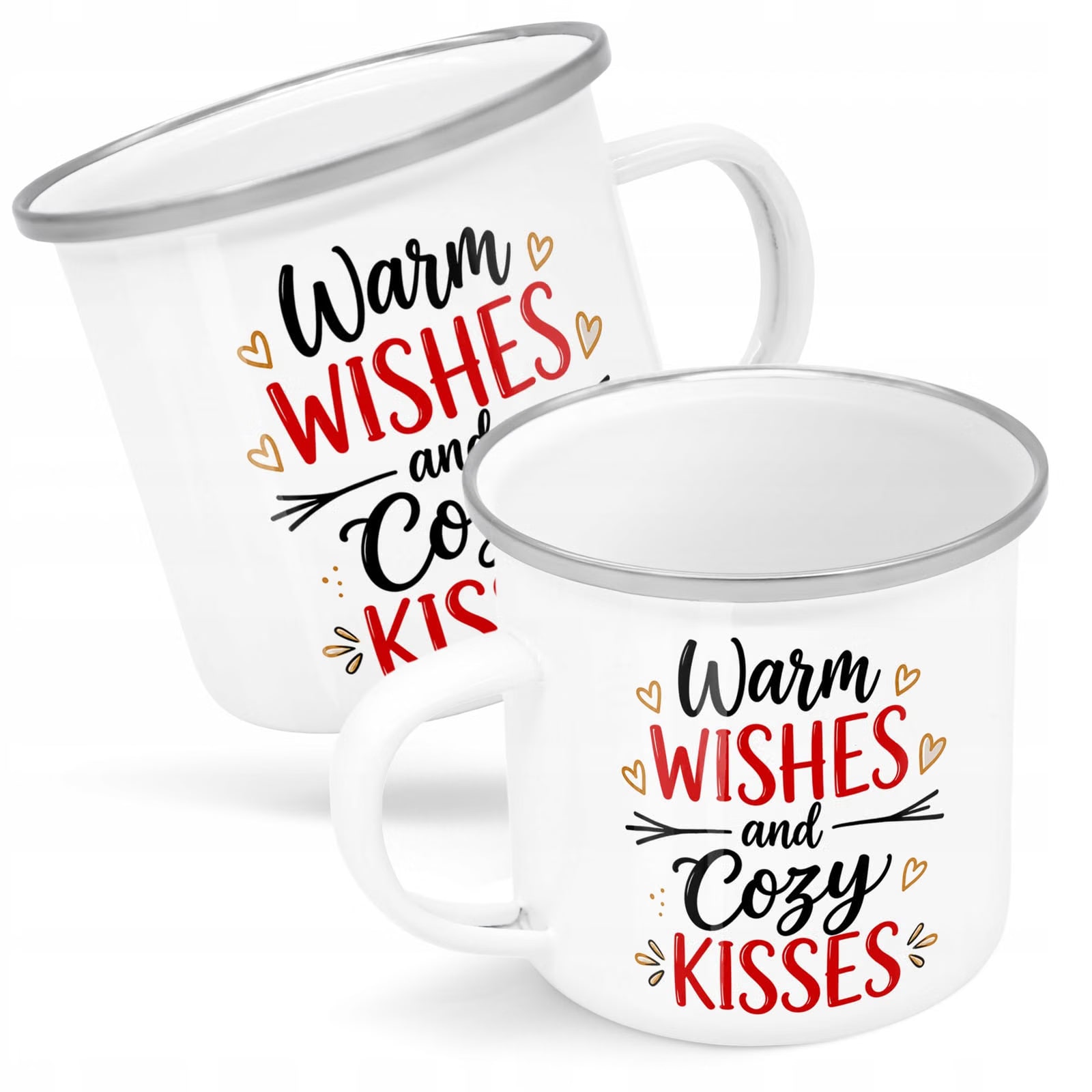 Kubek Emaliowany Boże Narodzenie Święta Warm Wishes Prezent