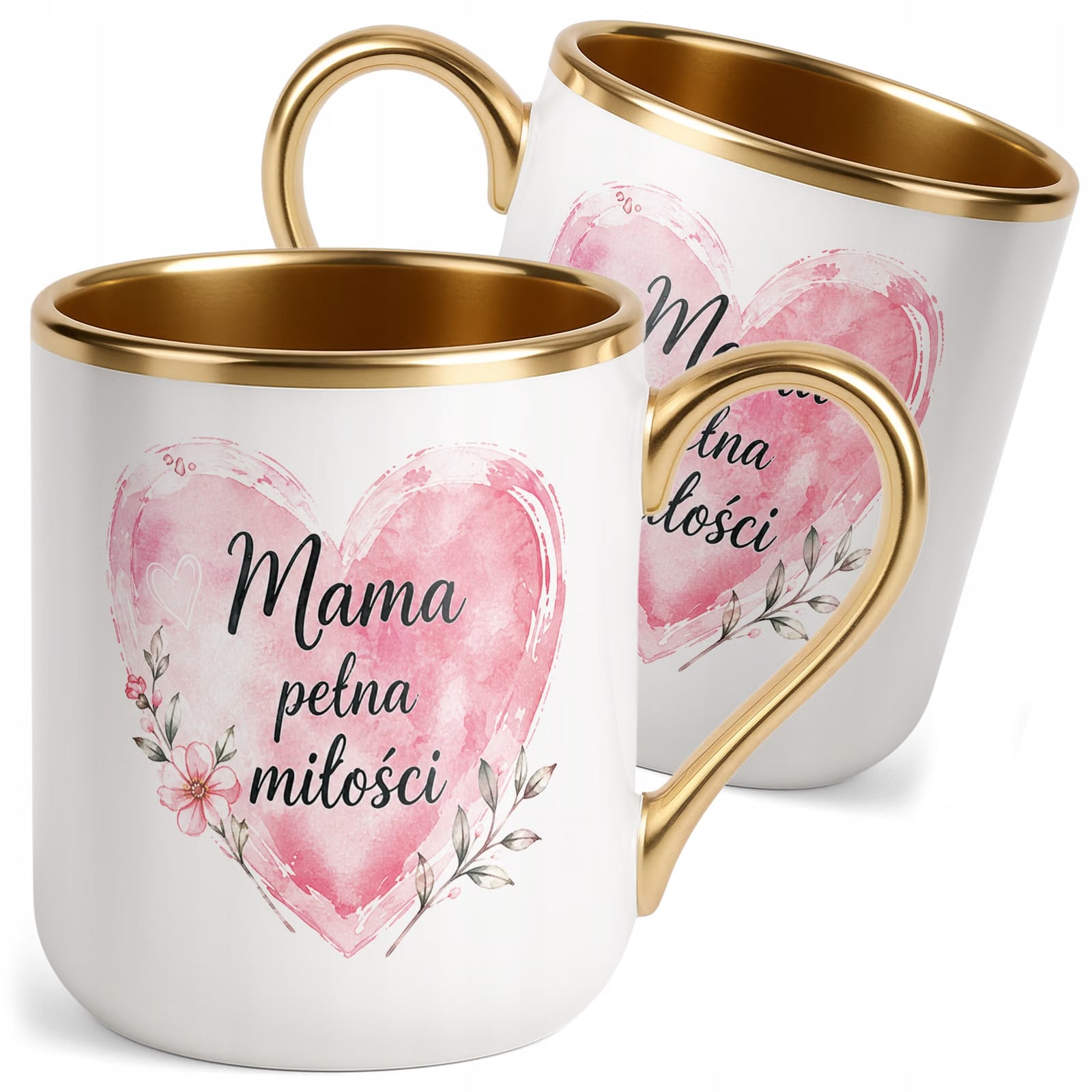 Prezent na Dzień Matki kubek premium złoty dla mamy piękny upominek mamy