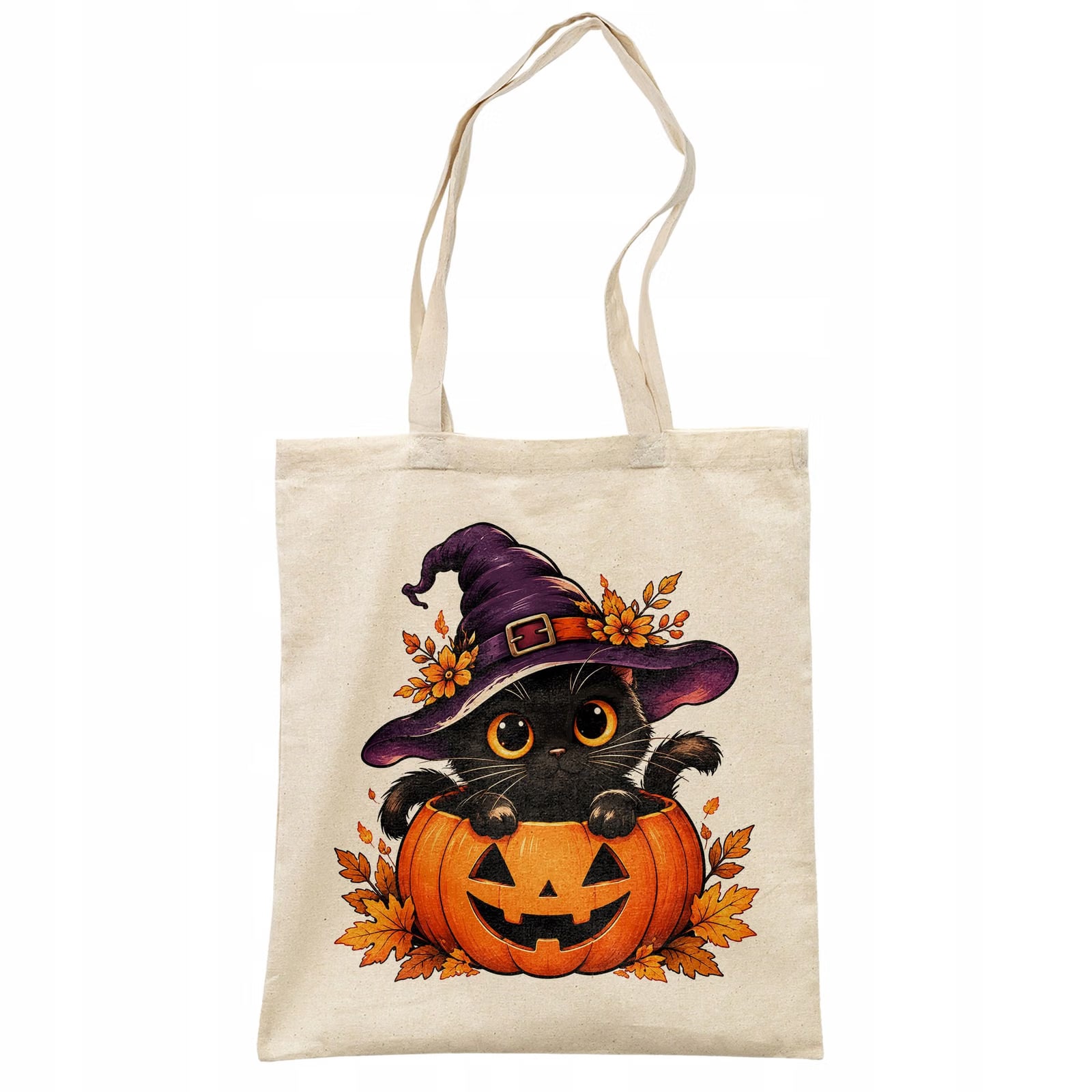Torba shopper bawełniana halloween na zakupy z nadrukiem prezent