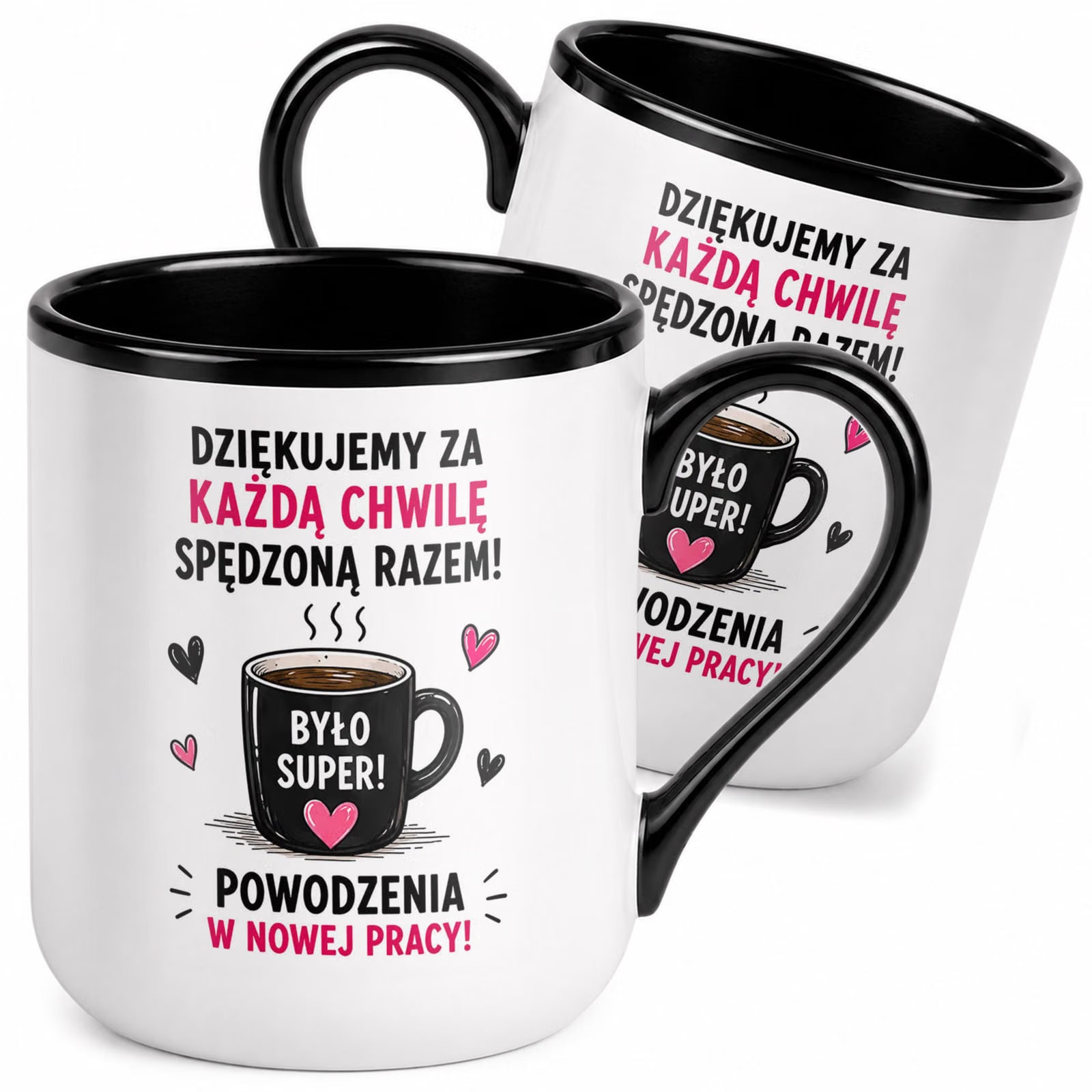 Kubek z nadrukiem Premium Czarny Pożegnanie Odejście z Pracy Prezent