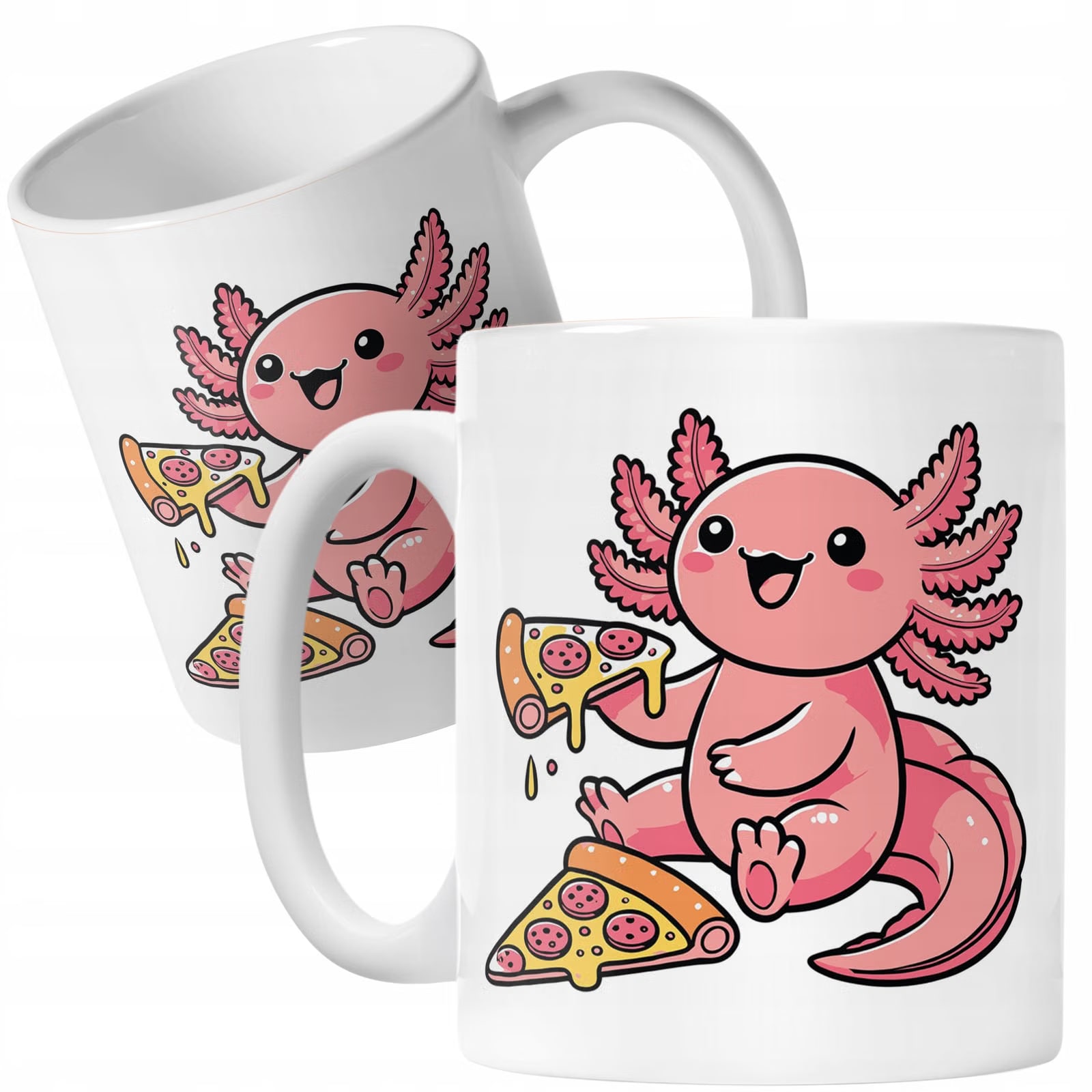 Ceramiczny kubek dla dzieci Aksolotl Axolotl Różowy Zwierzak Viral Trend