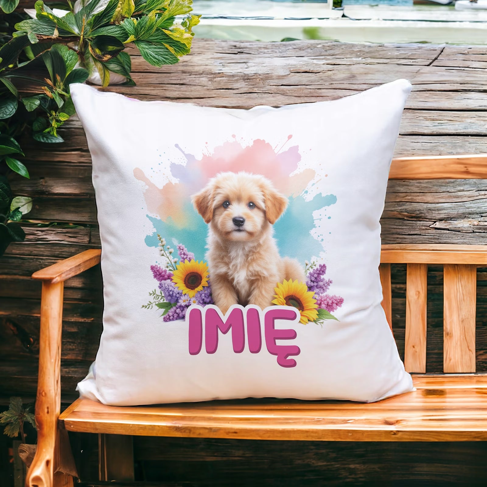 Poduszka 38x38cm Personalizowana Pies Piesek Zwierzak Słodki Dla Dzieci