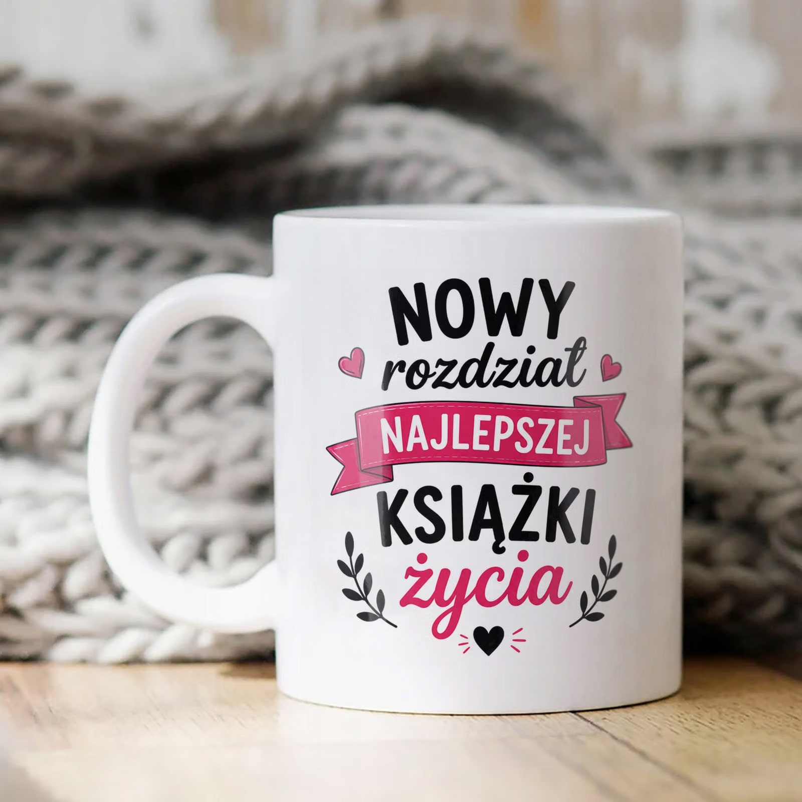 Biały Kubek z nadrukiem Emerytura Dla Emerytki Upominek Prezent