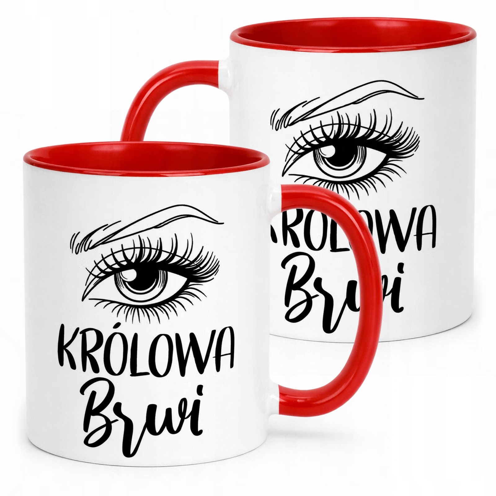 Kubek Czerwony Królowa Brwi Dla Stylistki Brwi Prezent Upominek