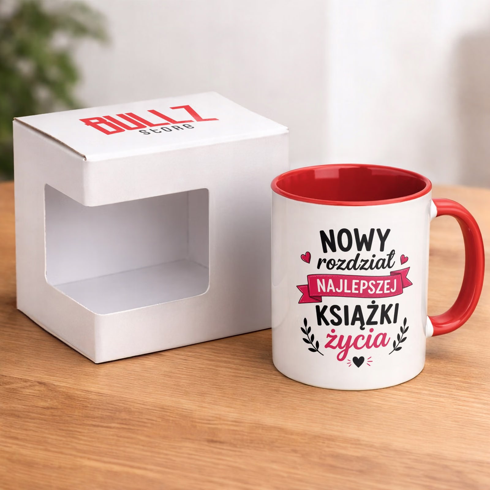 Kubek Czerwony z nadrukiem Emerytura Dla Emerytki Upominek Prezent