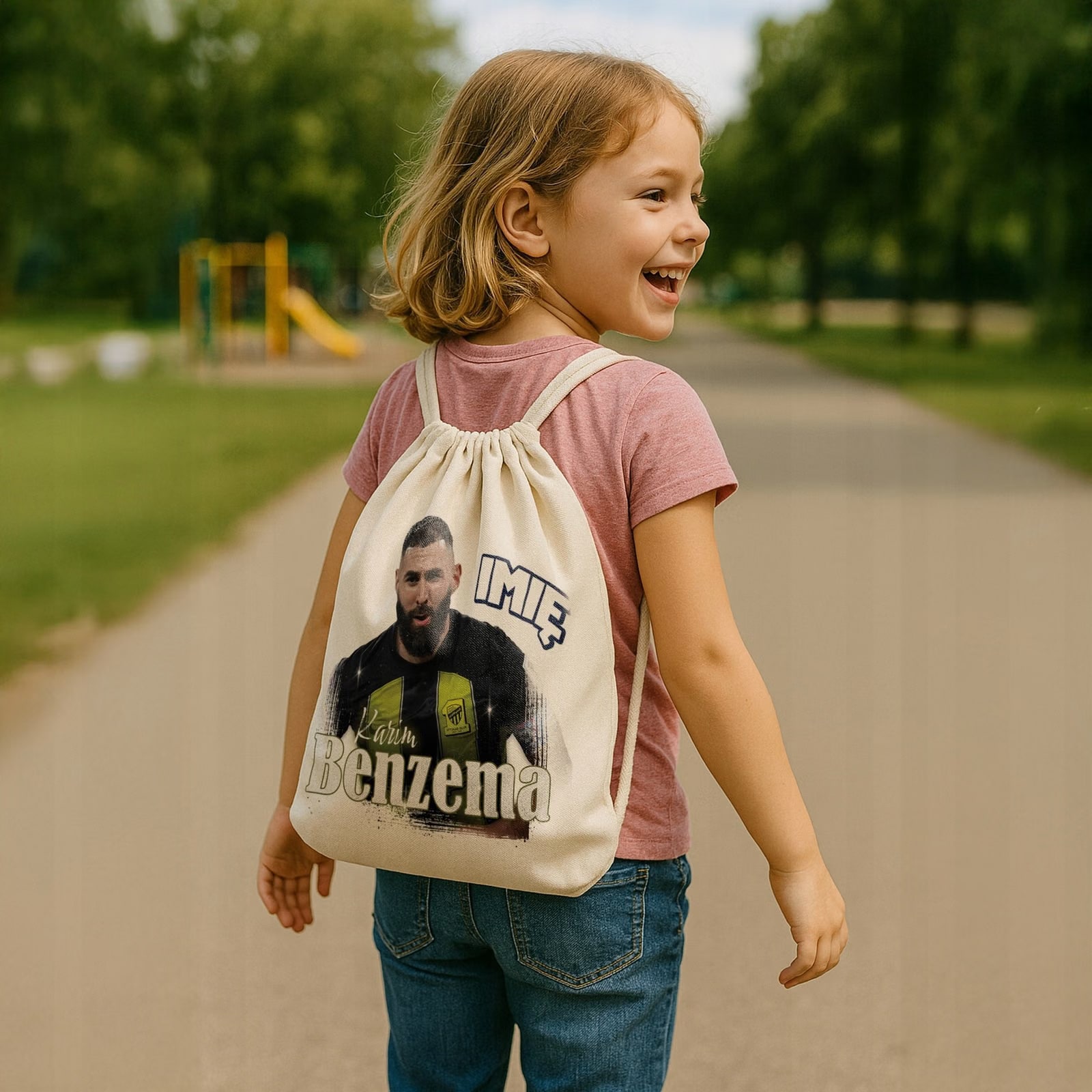 Zestaw personalizowany Kubek + Plecak Karim Benzema Al-Ittihad