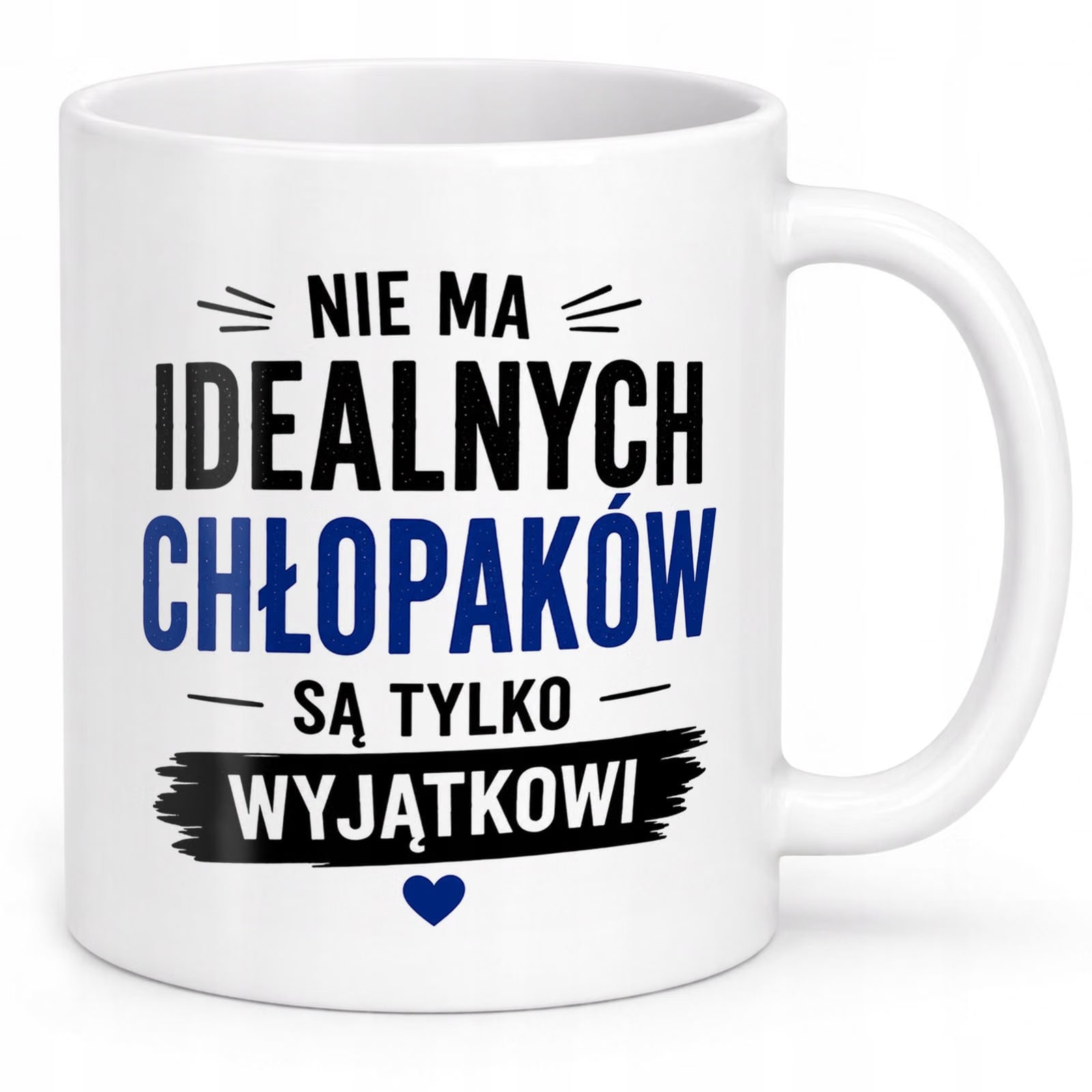 Biały Kubek z nadrukiem Dzień Chłopaka Dla Mężczyzny Upominek Prezent