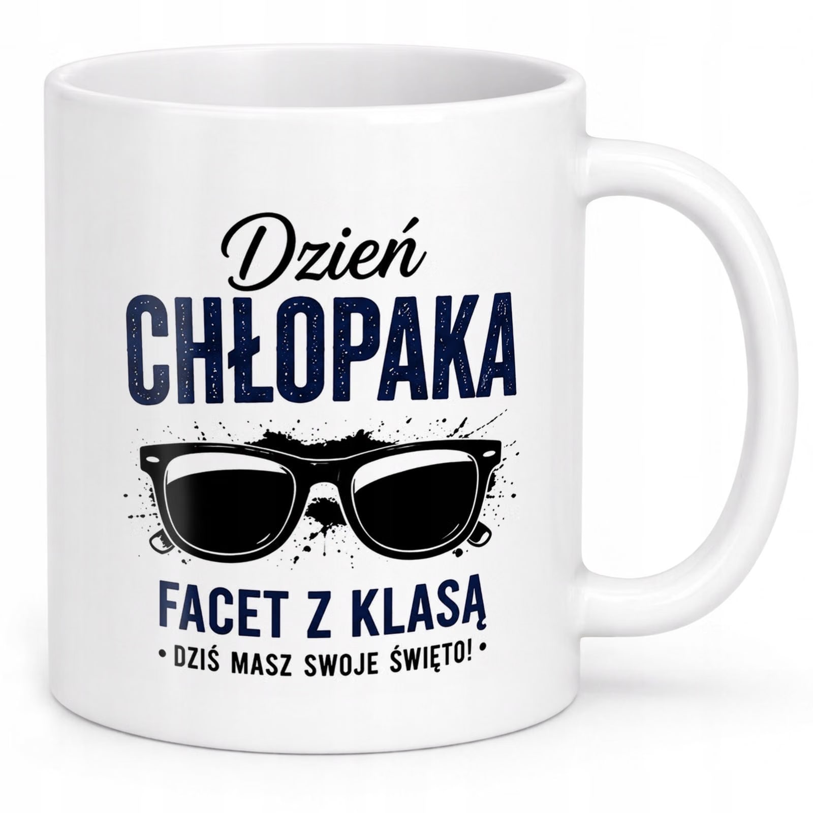 Biały Kubek z nadrukiem Dzień Chłopaka Dla Mężczyzny Upominek Prezent