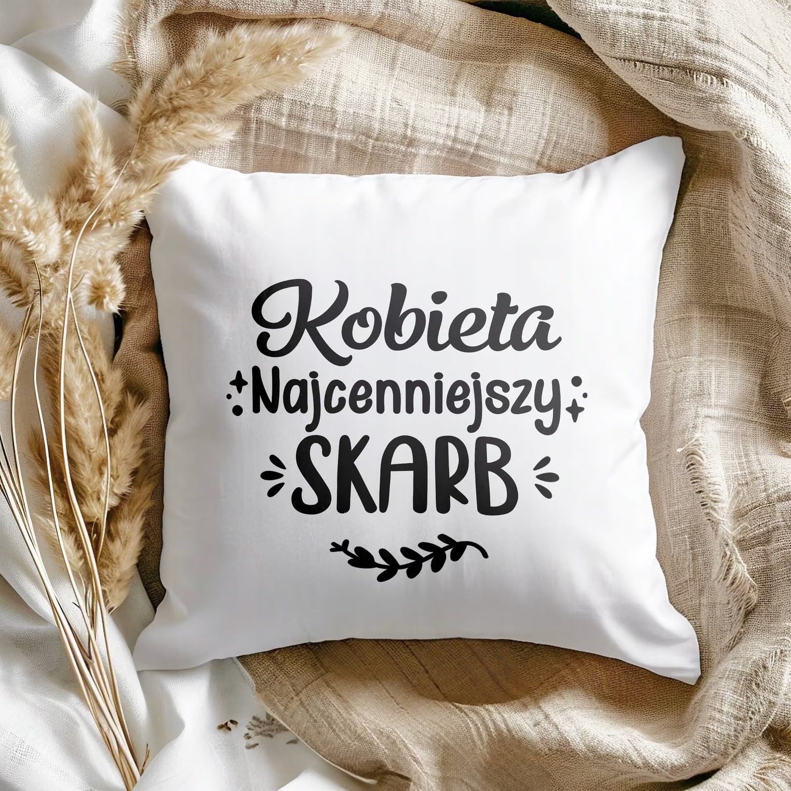 Poduszka 38x38cm Dzień Kobiet Prezent Kobieta Najcenniejszy Skarb