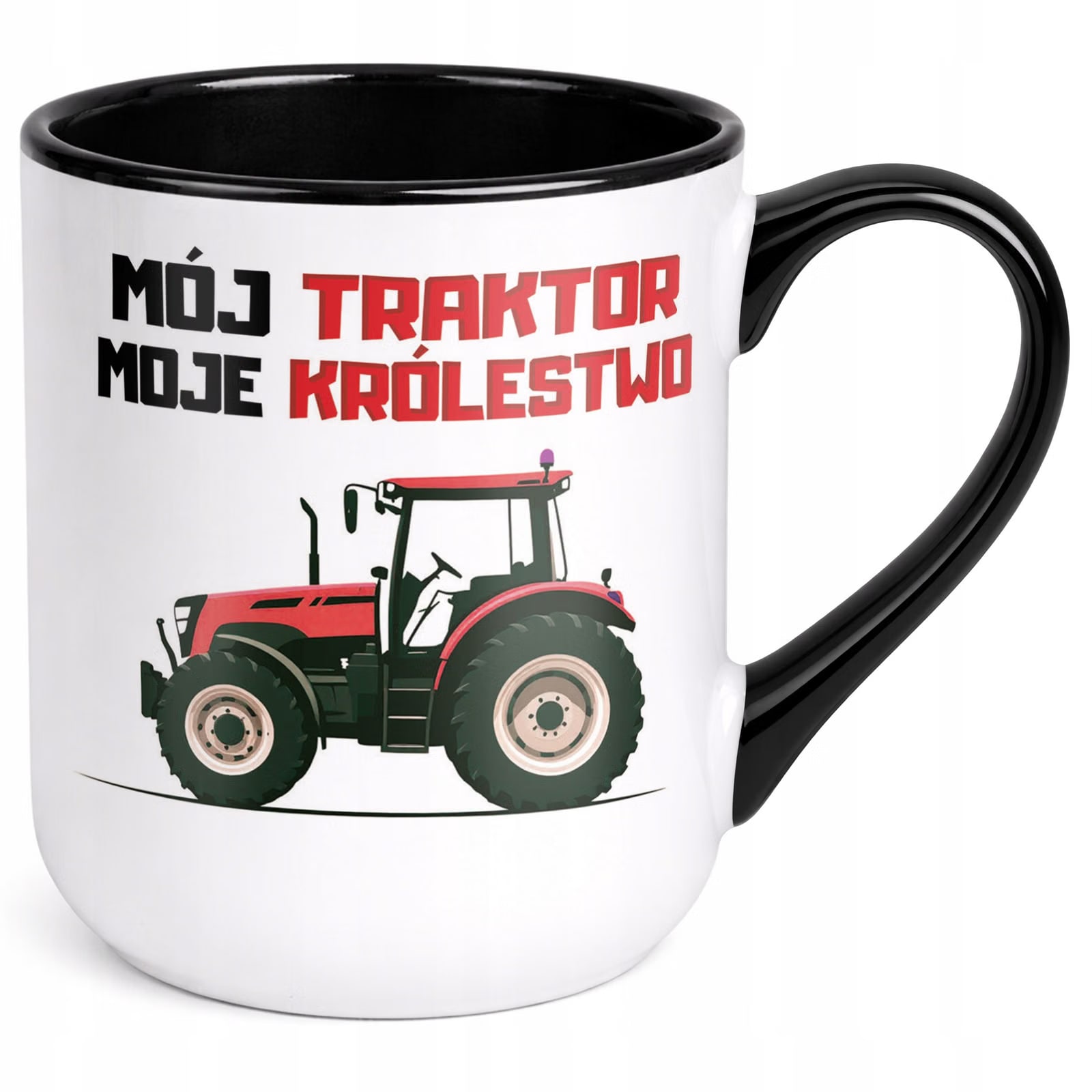 Kubek z nadrukiem Premium Czarny Dla Rolnika Gospodarza Upominek Prezent
