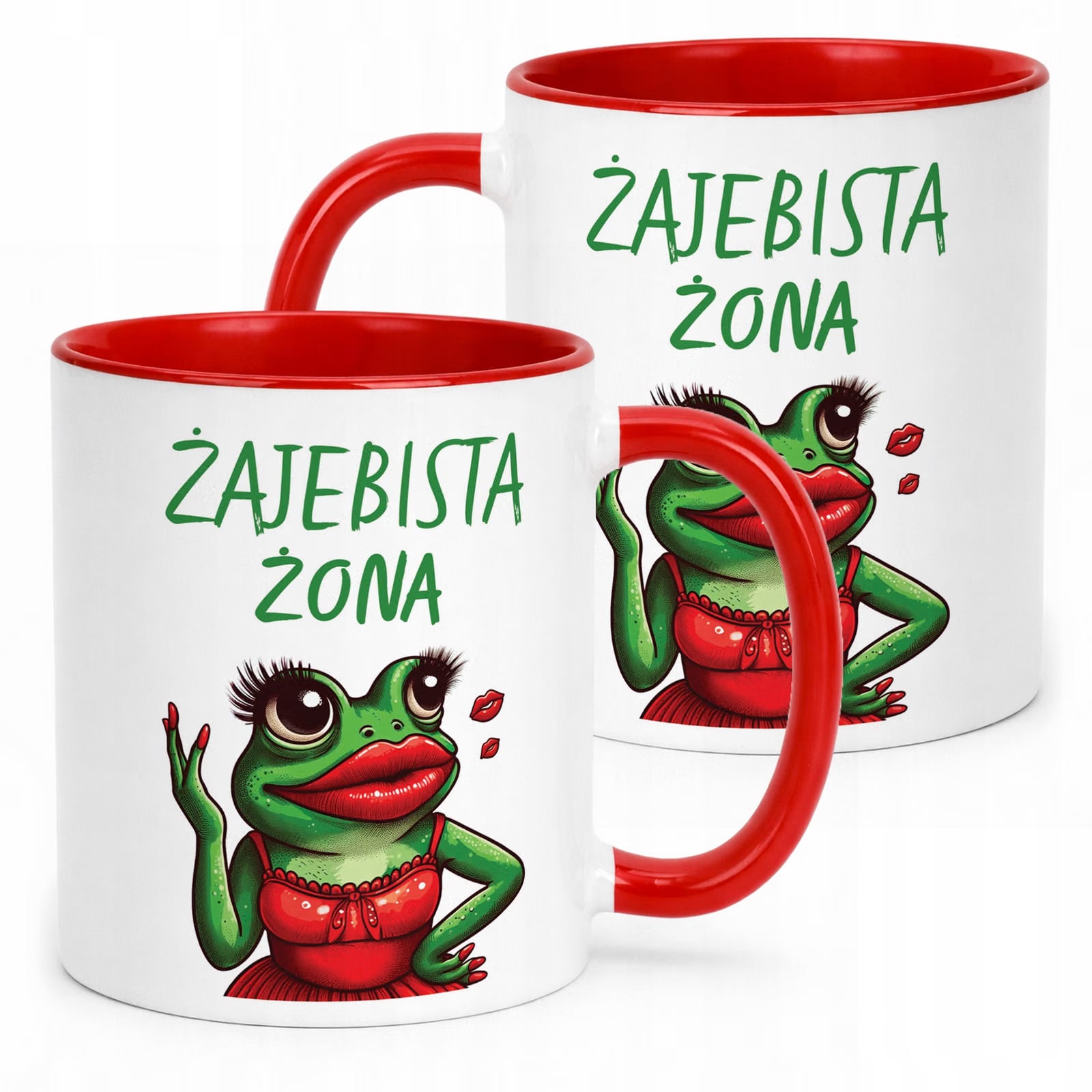Kubek Czerwony Żajebista Żona Dla Kobiey Prezent Upominek