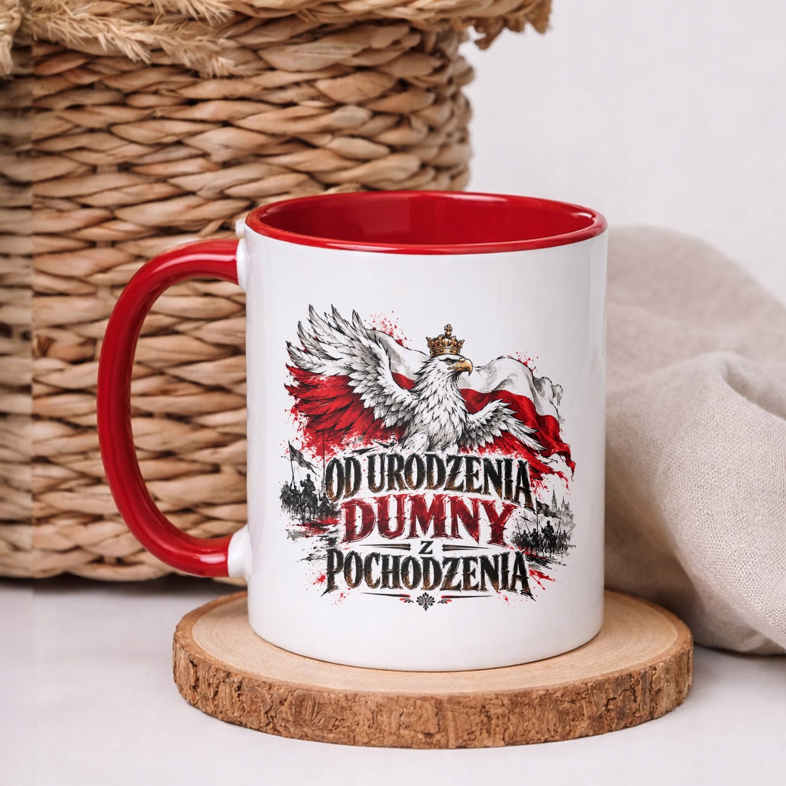 Kubek Czerwony z Nadrukiem Patriotyczny Święto Niepodległości Polska