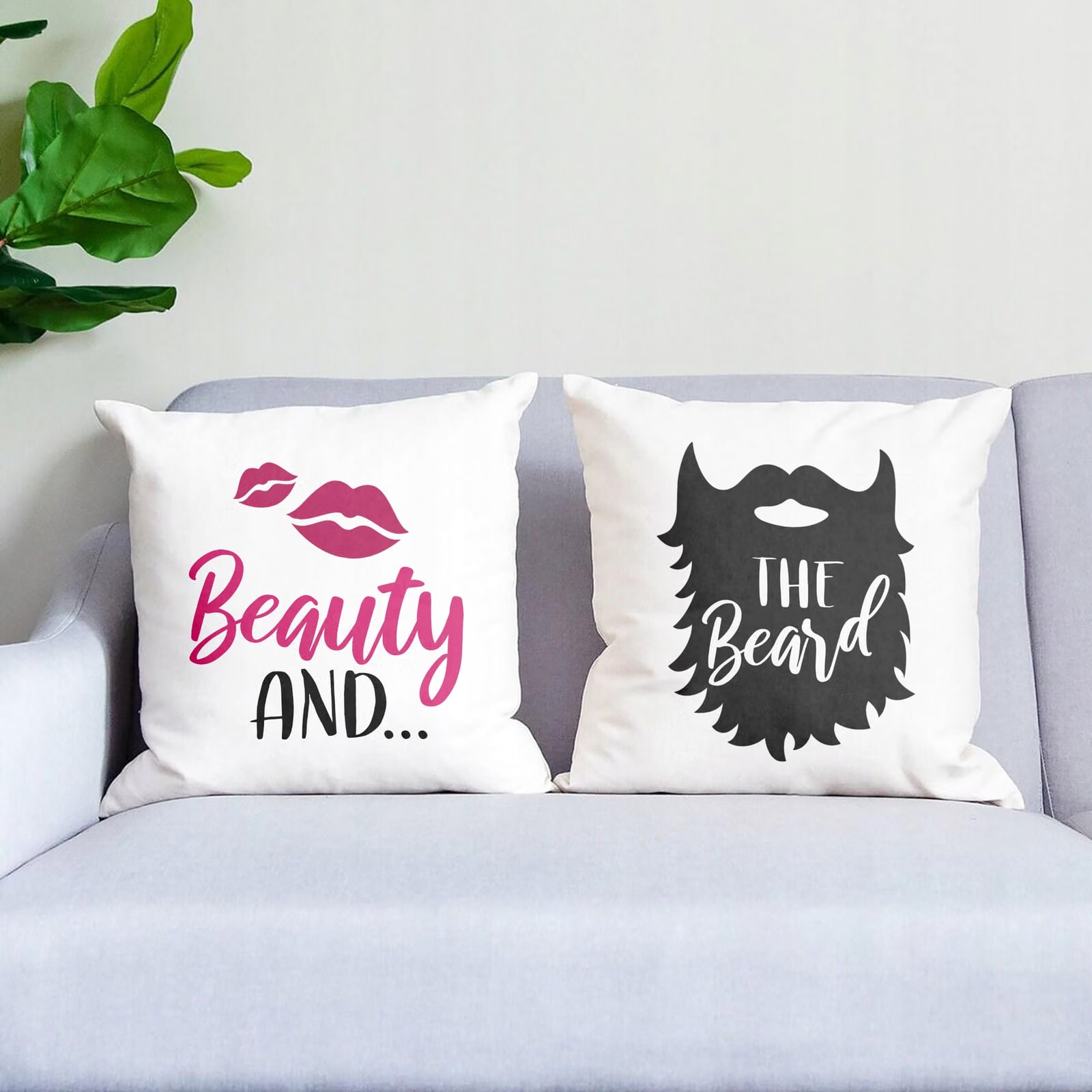 Zestaw Poduszek Walentynkowy Walentynek Beauty and The Beard Prezent